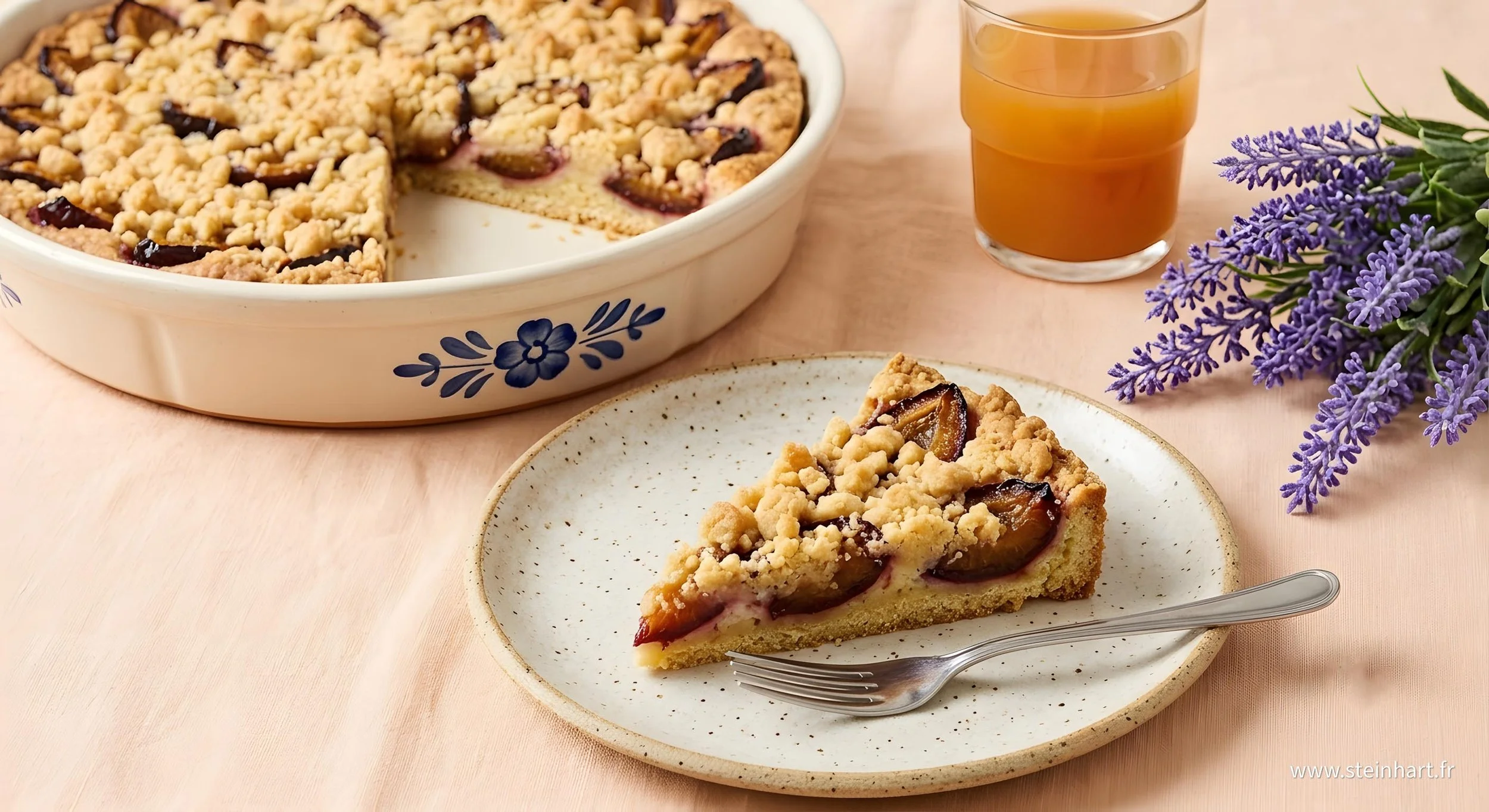 Recette du Streusel aux quetsches