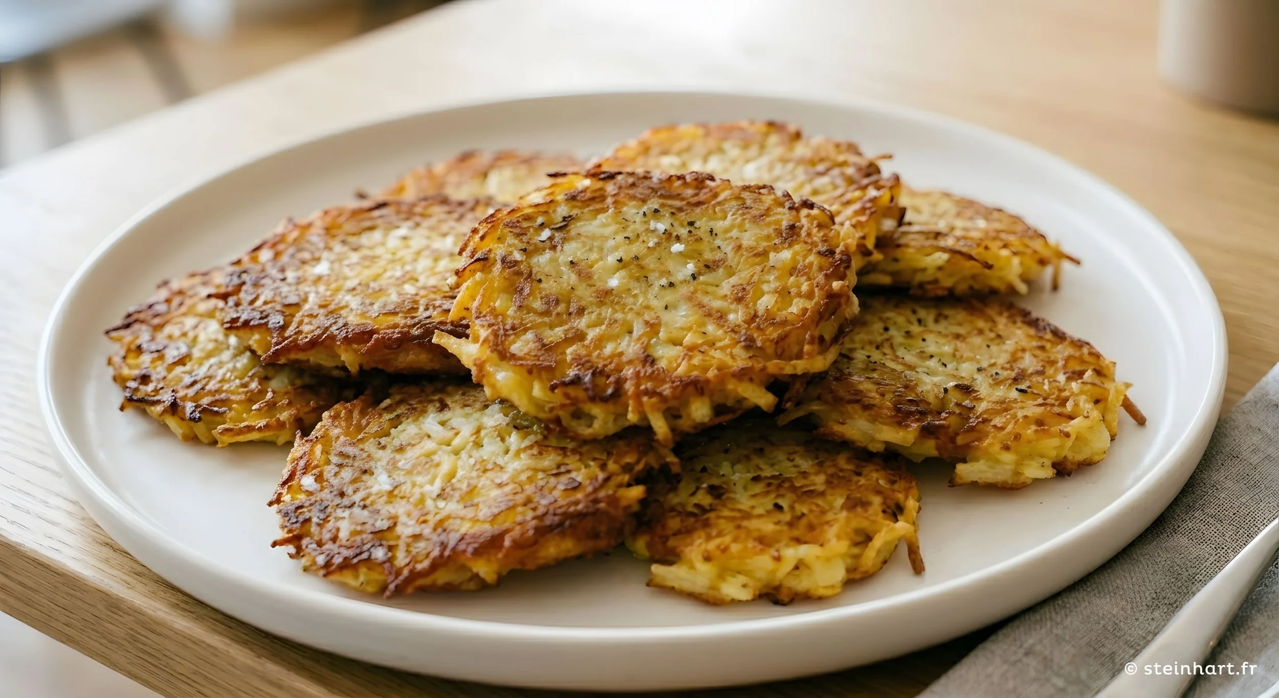 La recette de Grùmbèrrekìeschle (galettes de pomme de terre) du Steinhart