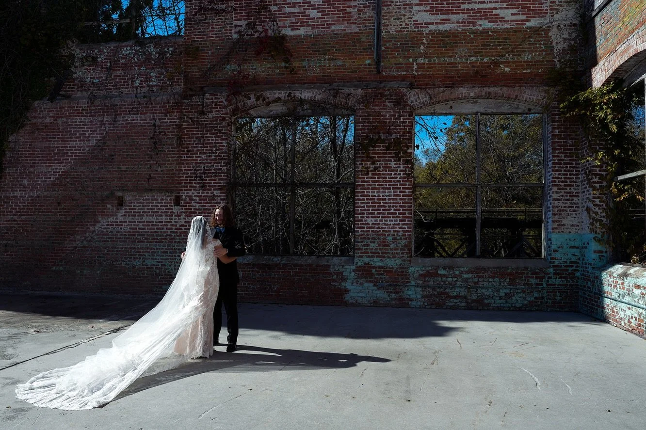 Kiana and Chris&rsquo;s wedding that was shot on Dia de los Muertos. This super cool venue used to be a jeans factory.

@lindalemill 
#weddingphotography #photography #dayofthedead