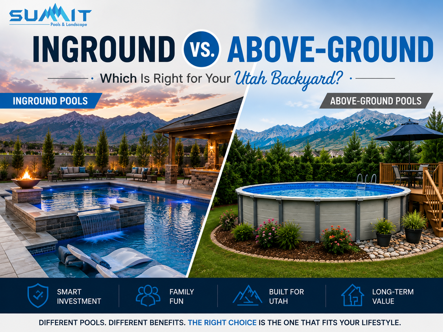 In-ground vs Above Ground Pools (Utah Guide)