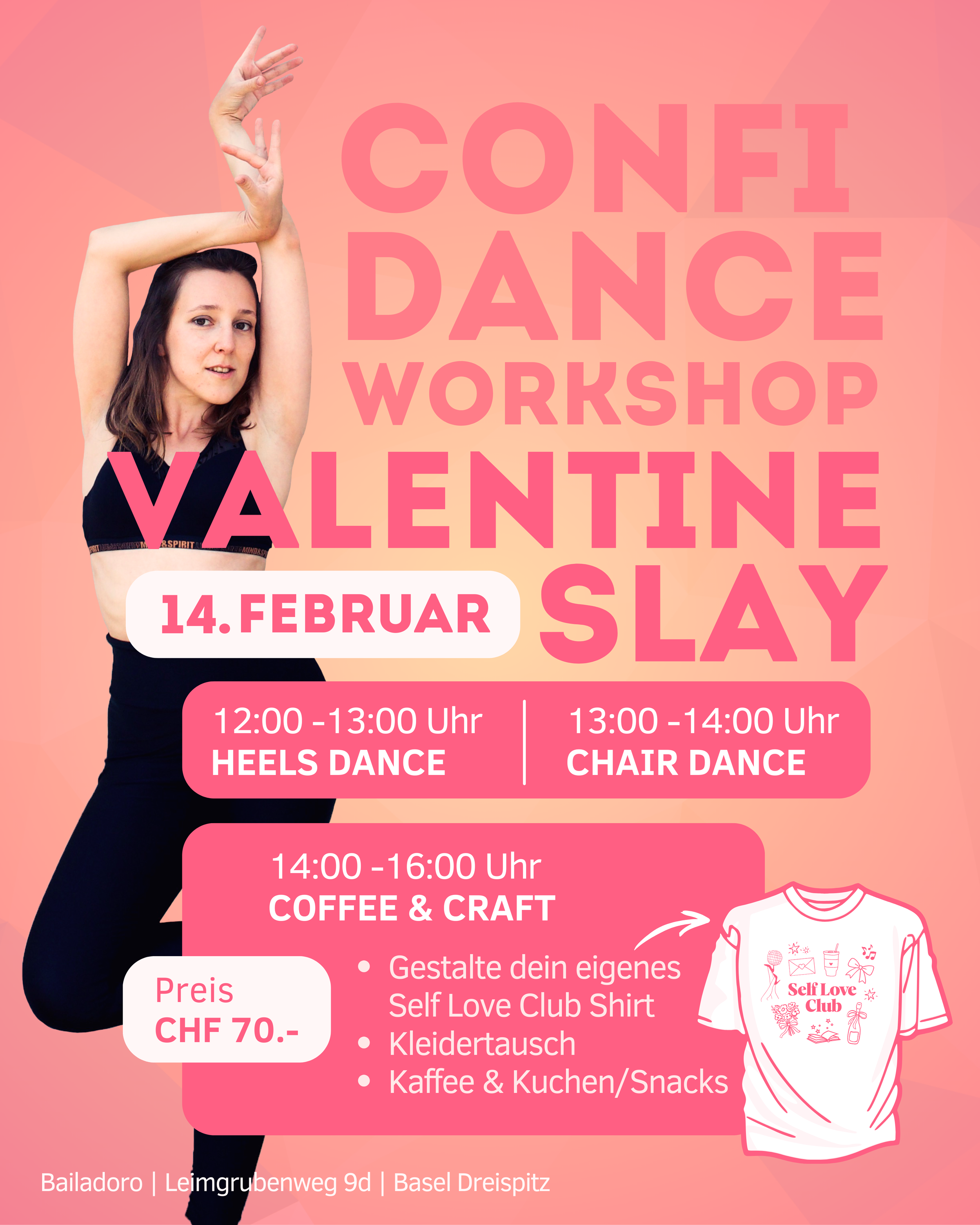 Valentine Slay Workshop mit Heels Dance, Coffee und Craft