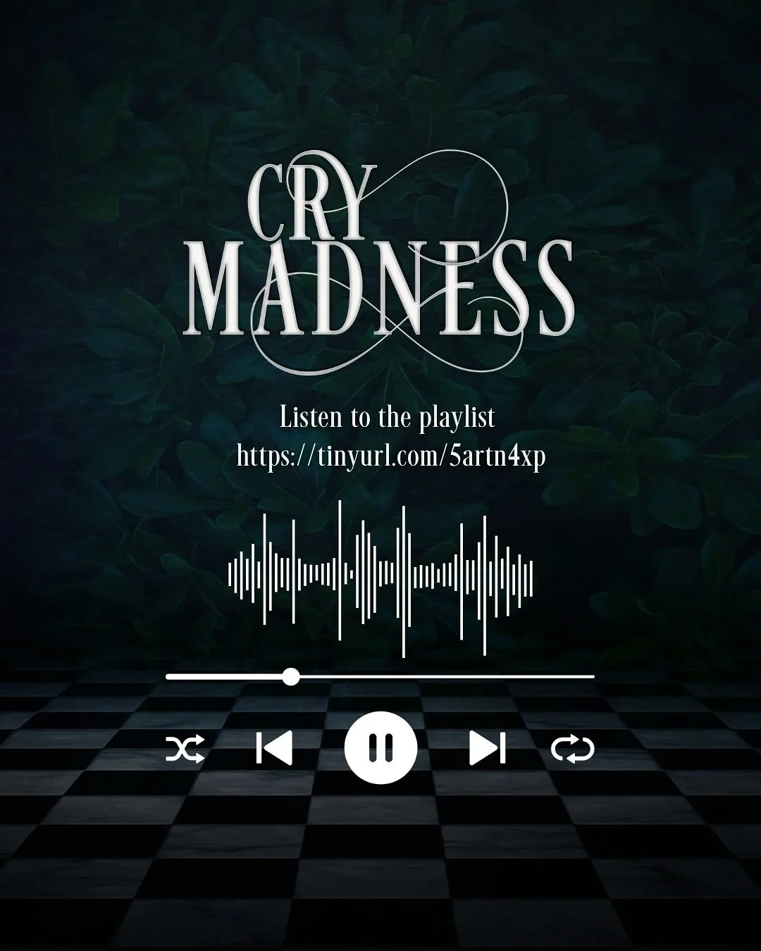 C R Y  M A D N E S S has the longest playlist out of all my books. Each song was specifically chosen for certain scenes, like a movie&rsquo;s soundtrack&mdash;complete with end credits (last chapter) music. 🎶

#music #soundtrack #aliceinwonderland #