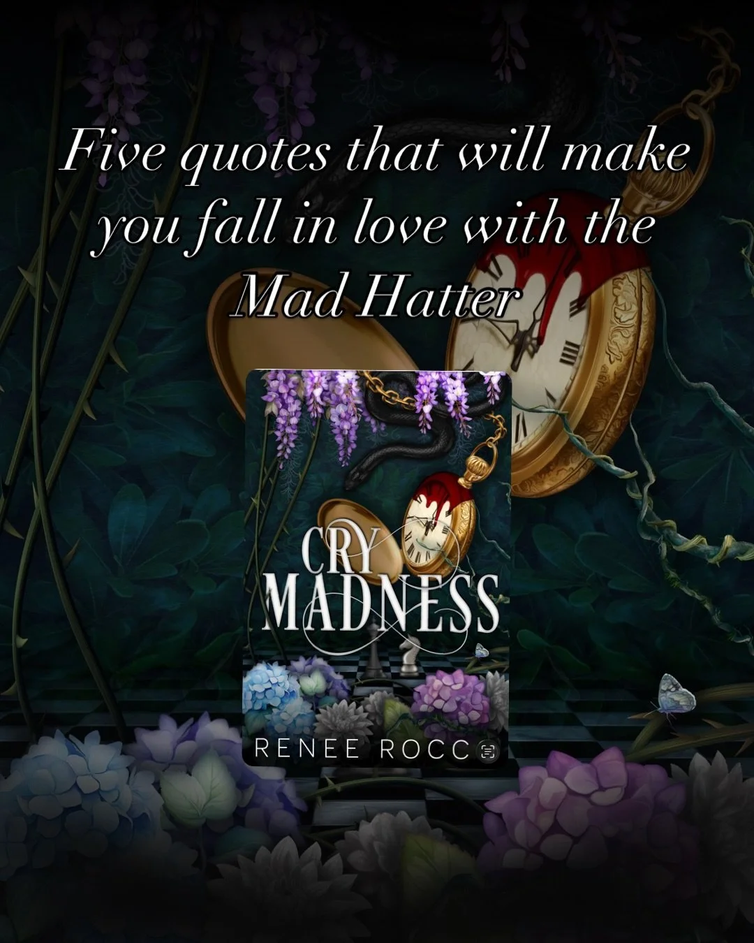 &hearts;️CRY MADNESS by Renee Rocco

&spades;️Maddox is everything Alice doesn&rsquo;t need but everything she wants. He&rsquo;s a predator saturated in sin&hellip;and he&rsquo;s set sights on her all over again.

#darkacademia #darkromance #booklove