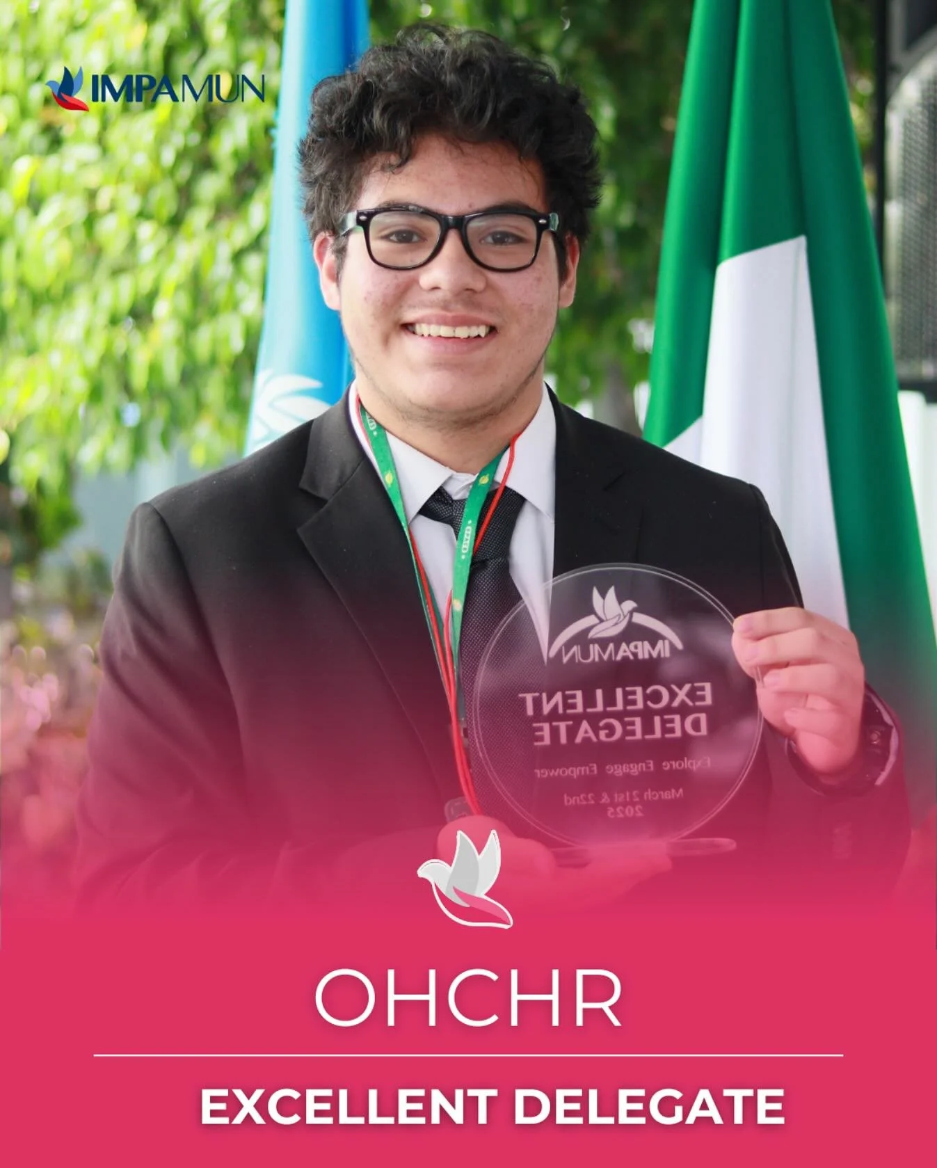 Our &lsquo;Excellent Delegate&rsquo; winner, OSACR VILLAFUERTE! Every step forward is a step toward greatness!
