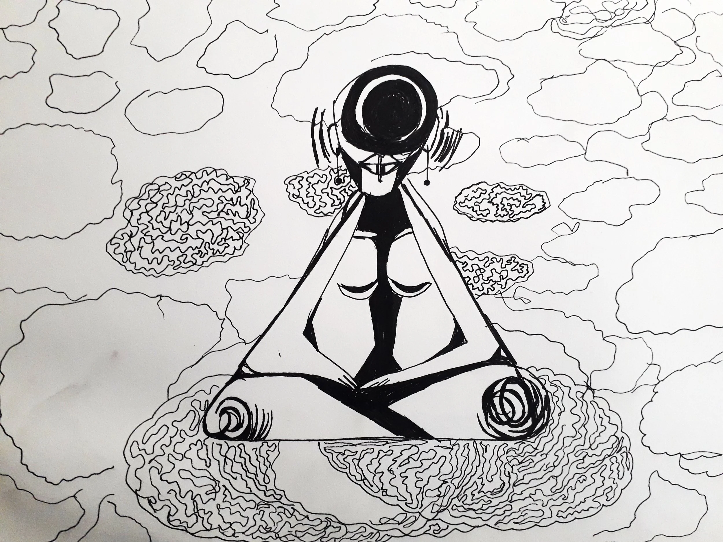 Meditation - fine liner on paper, 2017