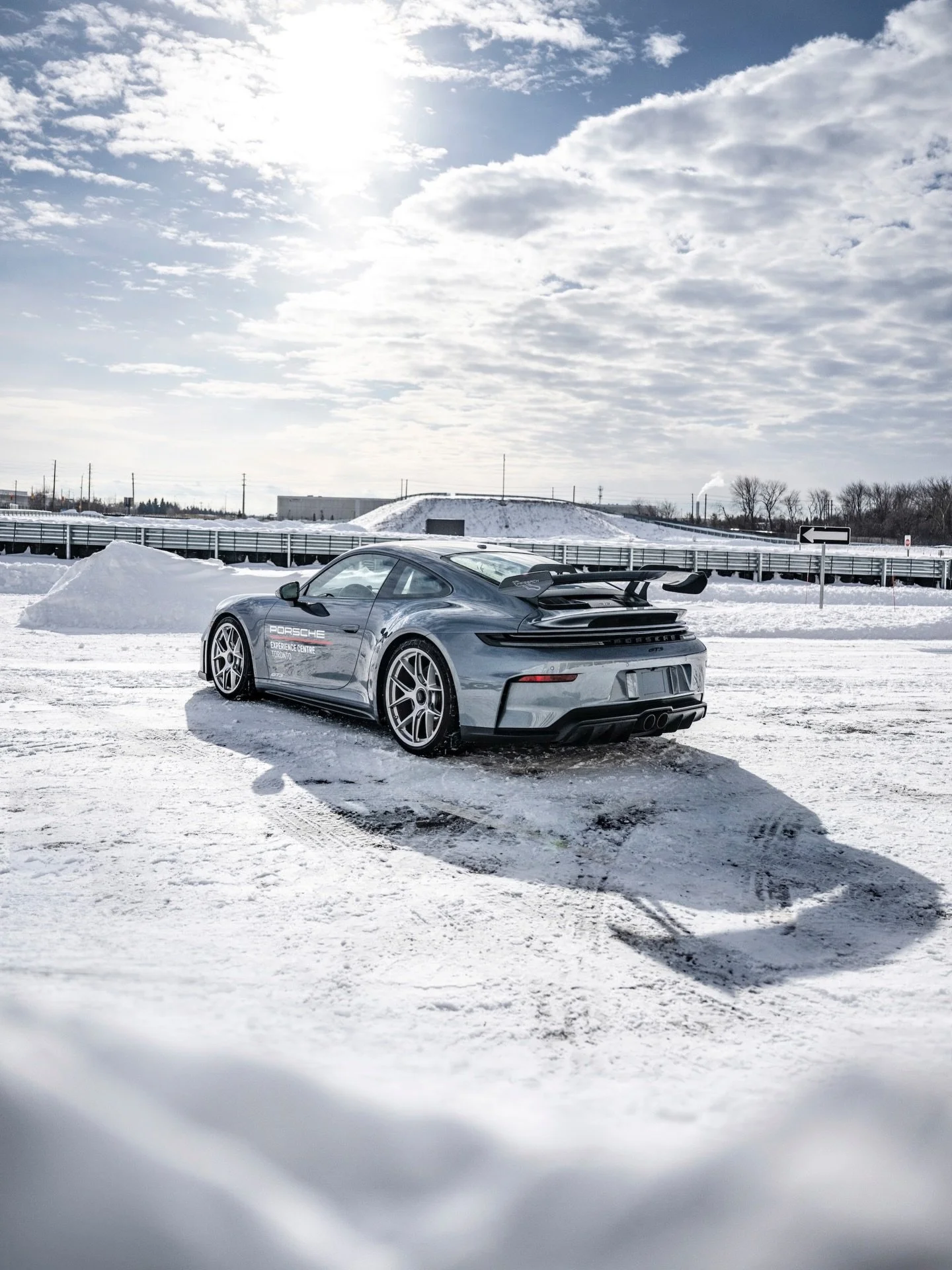 A brand new Porsche 992.2 GT3 sitting on Michelin Aplin 5 winter tires waiting for its next driver at @pectoronto yesterday. Absolutely proper. I&rsquo;ve had several people reach out and ask me if the Porsche Experience Centre Toronto is open in the