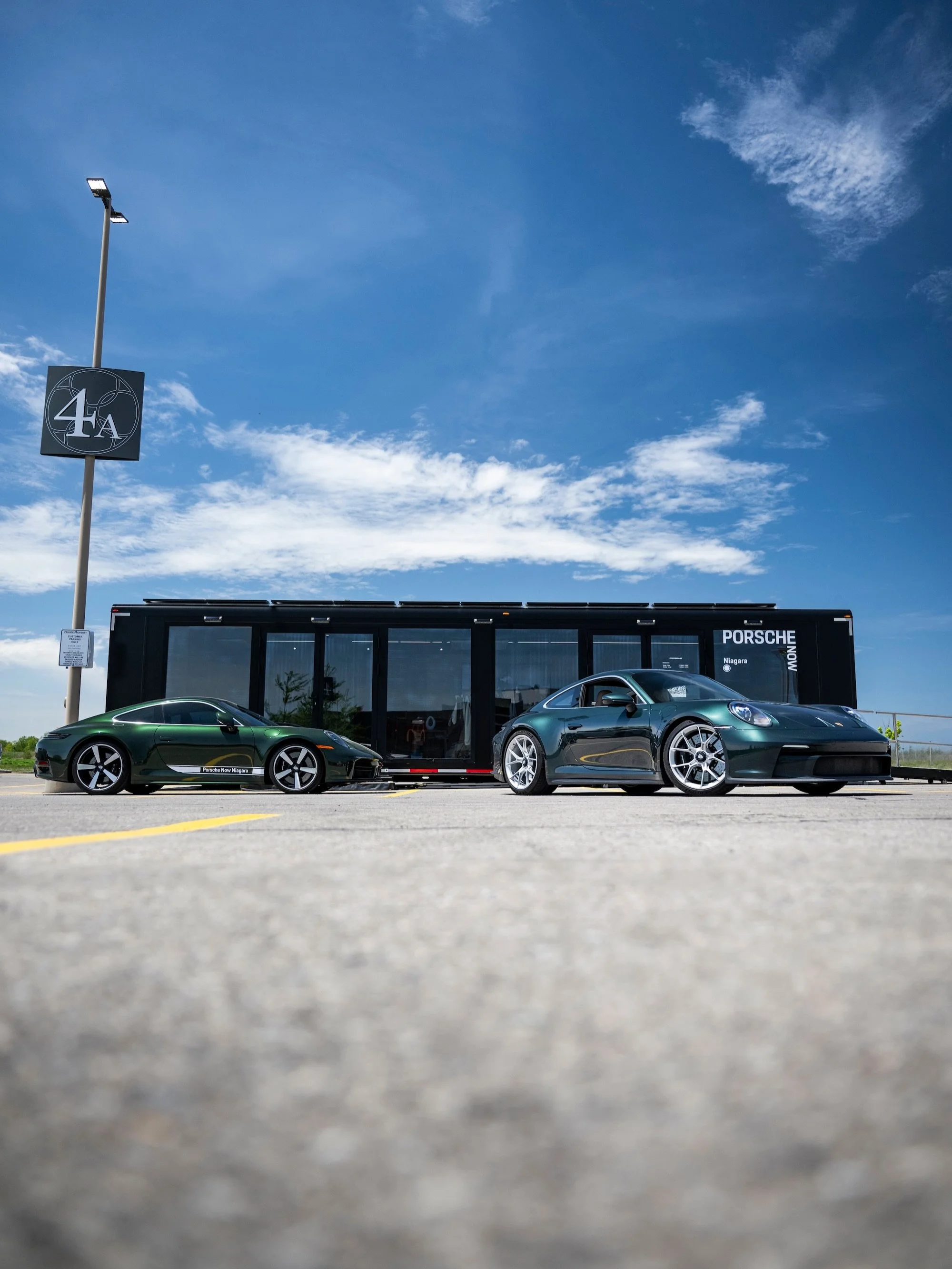 Pesto GT3 Meets @porscheniagara! The Porsche Now Niagara premium pop-up experience by @policarogroup is now OPEN. Located near Entrance 4 in the Outlet Collection at Niagara, this temporary location gives everyone the opportunity to experience the Po