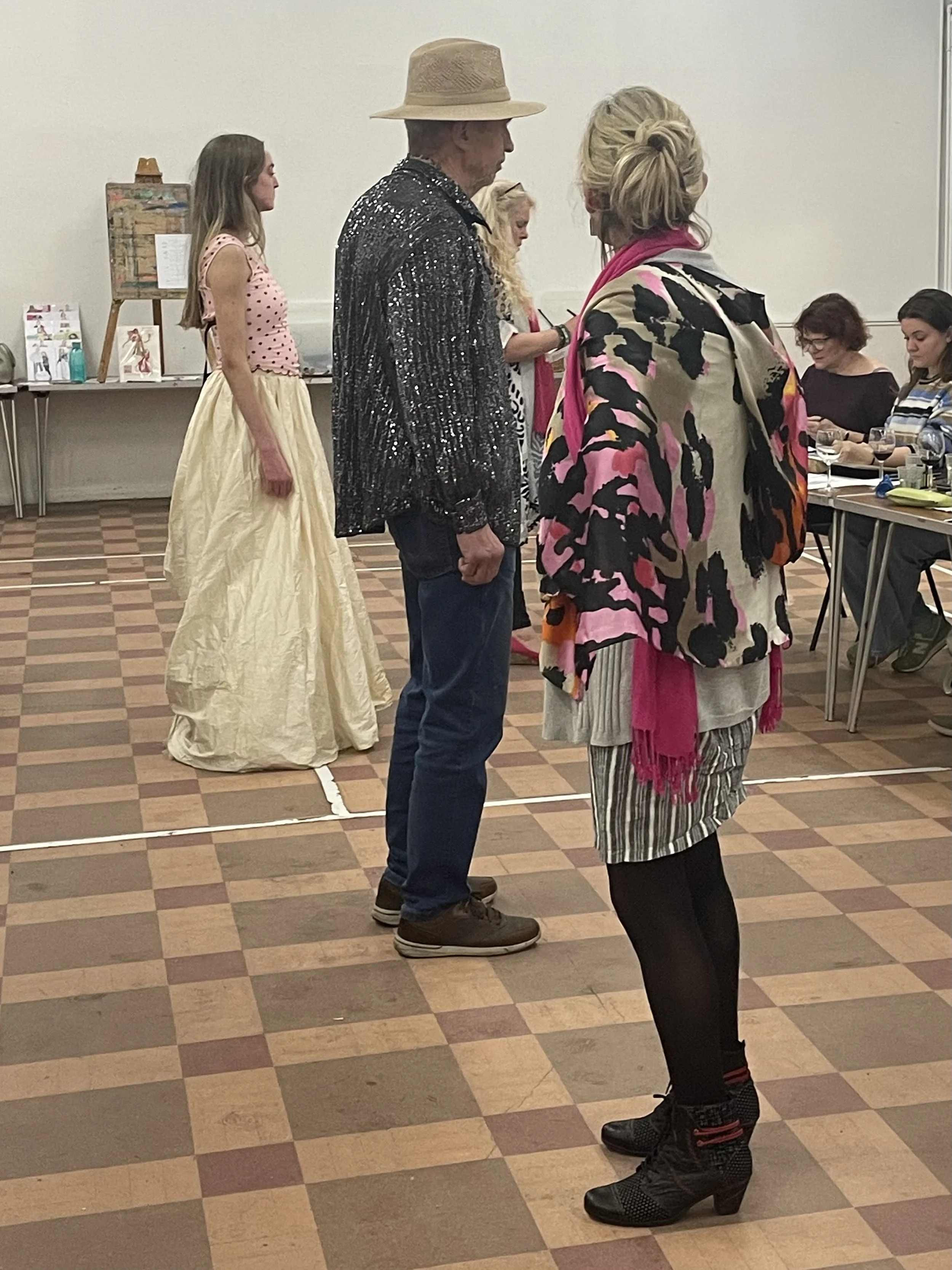 Participants as models at Dress Up and Draw.JPG