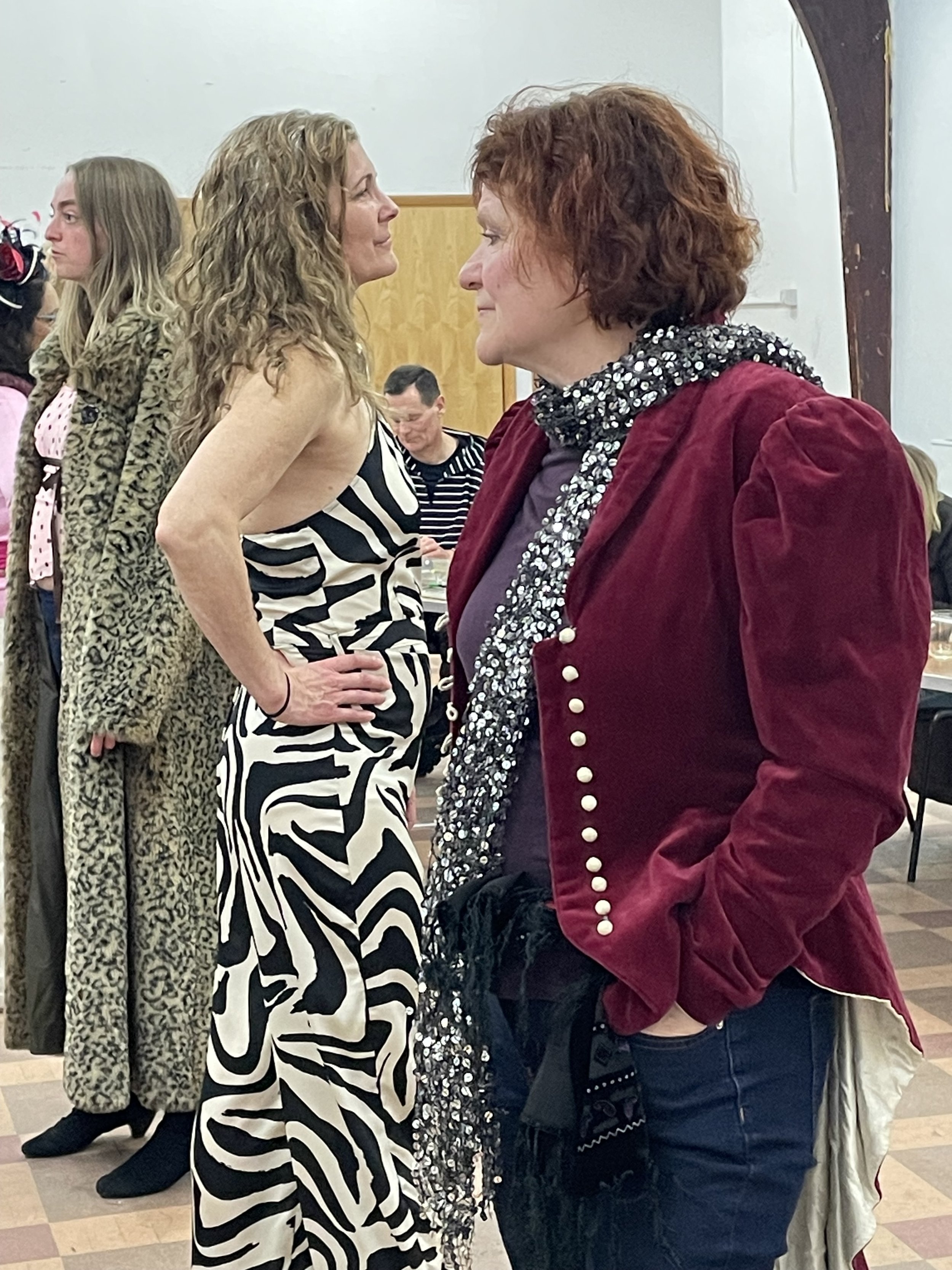 Contrasting patterns and textures at Dress Up and Draw.JPG