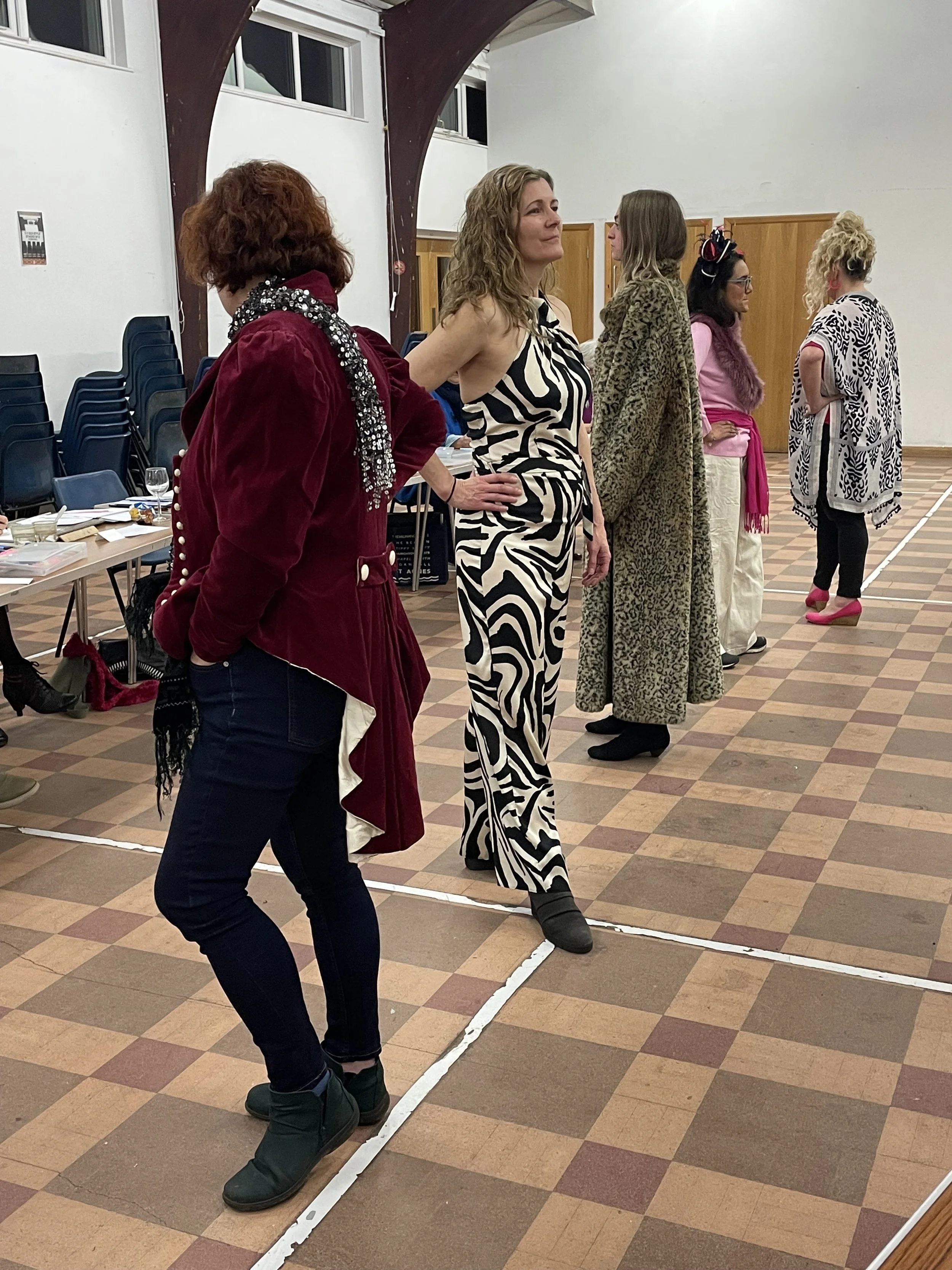 Models in a row at Dress Up and Draw.JPG