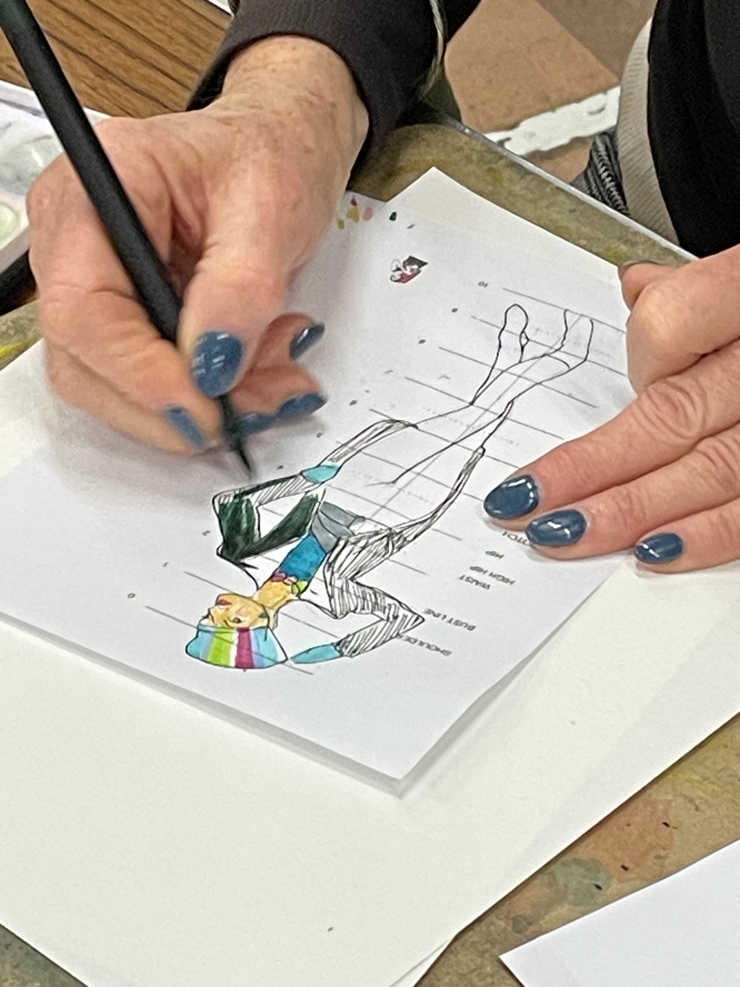 Adding colour to a fashion illustration.JPG