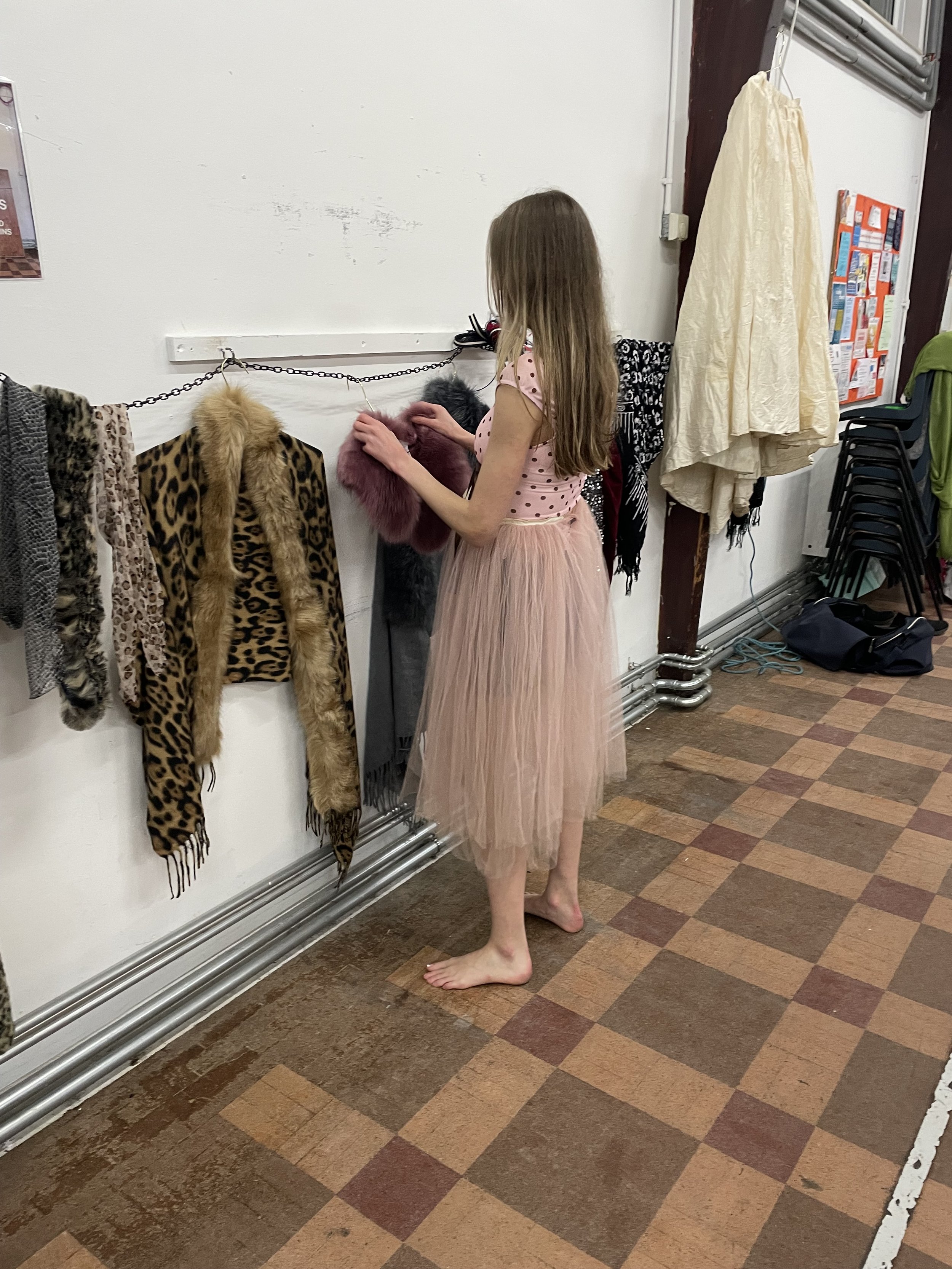 Jasmine choosing accessories for her next modelling session.JPG