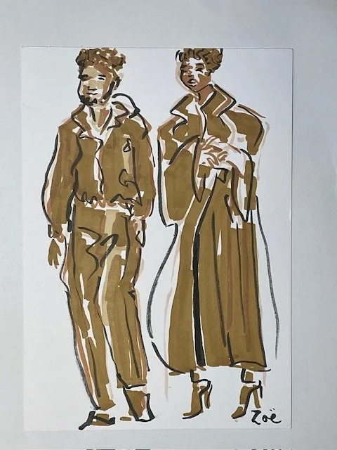 Caramel Rock models practice, male and female, brushpen sketch ZPI.jpg