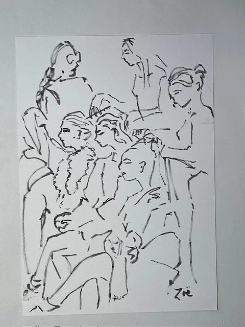 Caramel Rock Models hair and makeup brushpen sketch ZPI.jpg