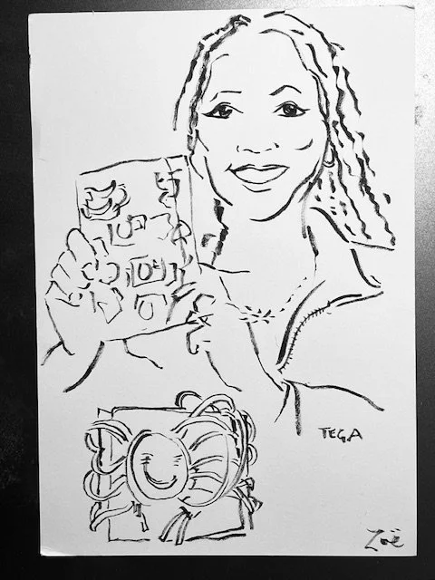 Nosakhari brushpen sketch Tega Akinola by Zoe Parker Illustration.jpg
