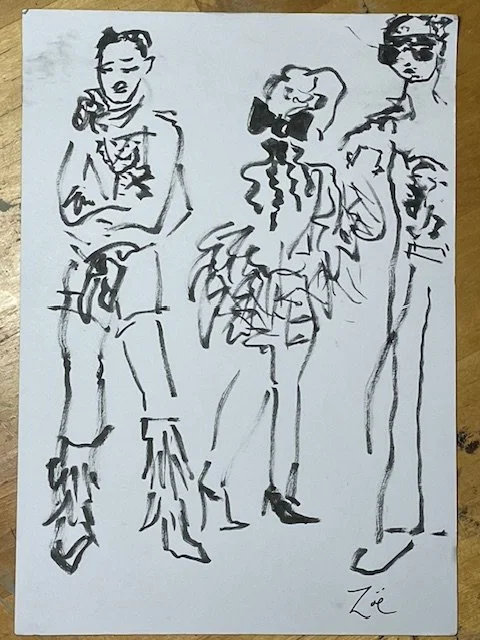 Justin Cassin models posing before the show.jpg