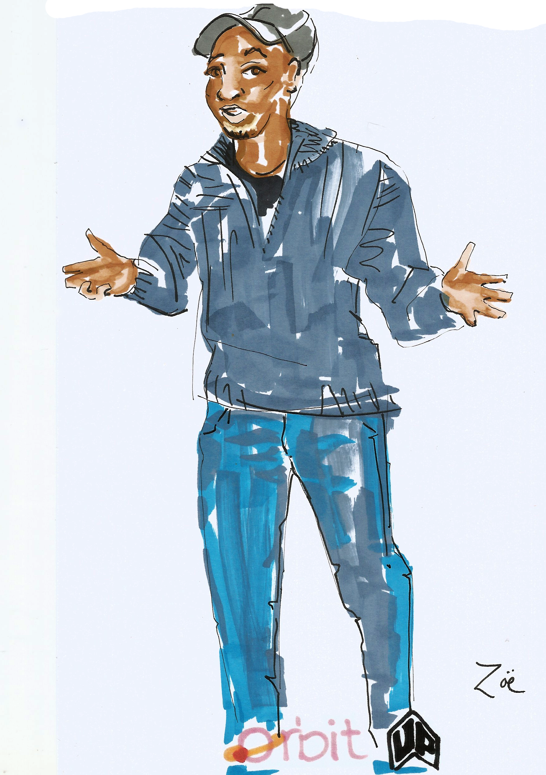 Andrew Orbit Celebration Up Live Illustration Zoe Parker Illustration.png