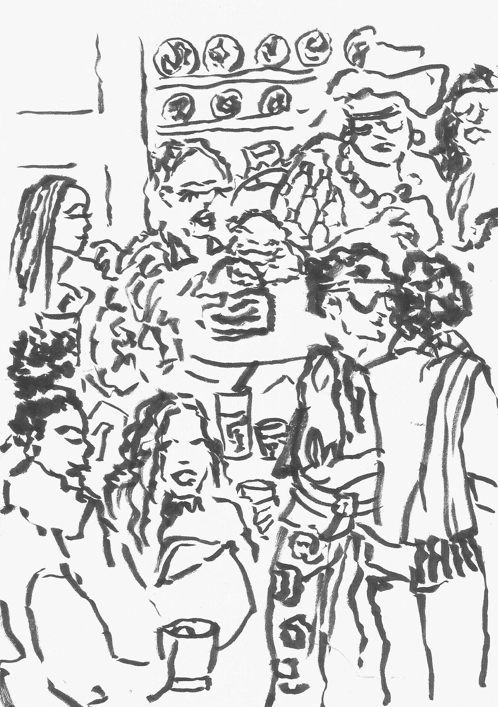 Dial 8 bar live guest illustration by Zoe Parker Illustration
