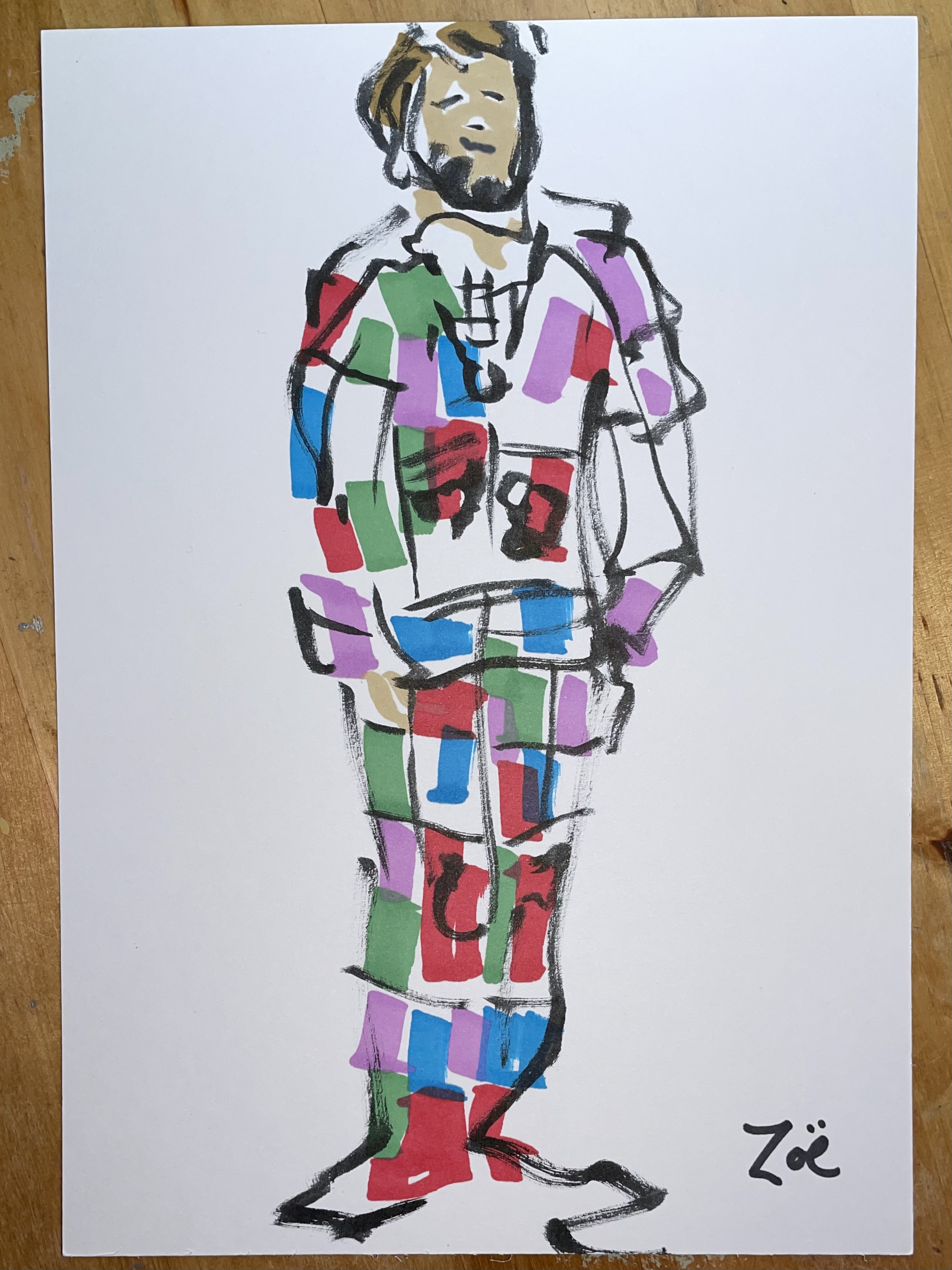 Haus of Wincott show Zoe Parker Illustration Fashion illustration model curtains suit Disney.png