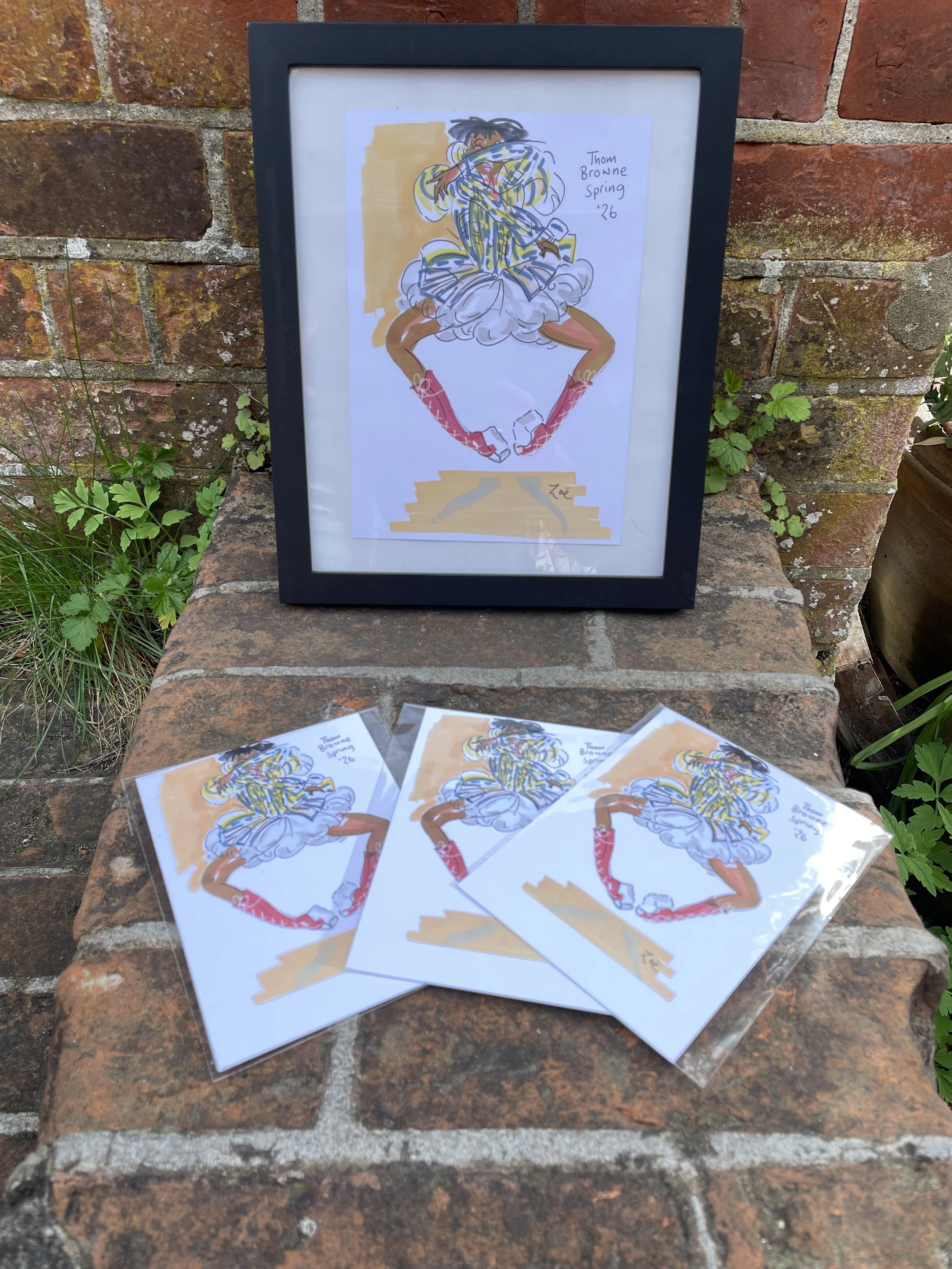 Framed print and postcards by Zoe Parker Illustration at So Cro Art Pop Up Market Coombe Wood.JPEG