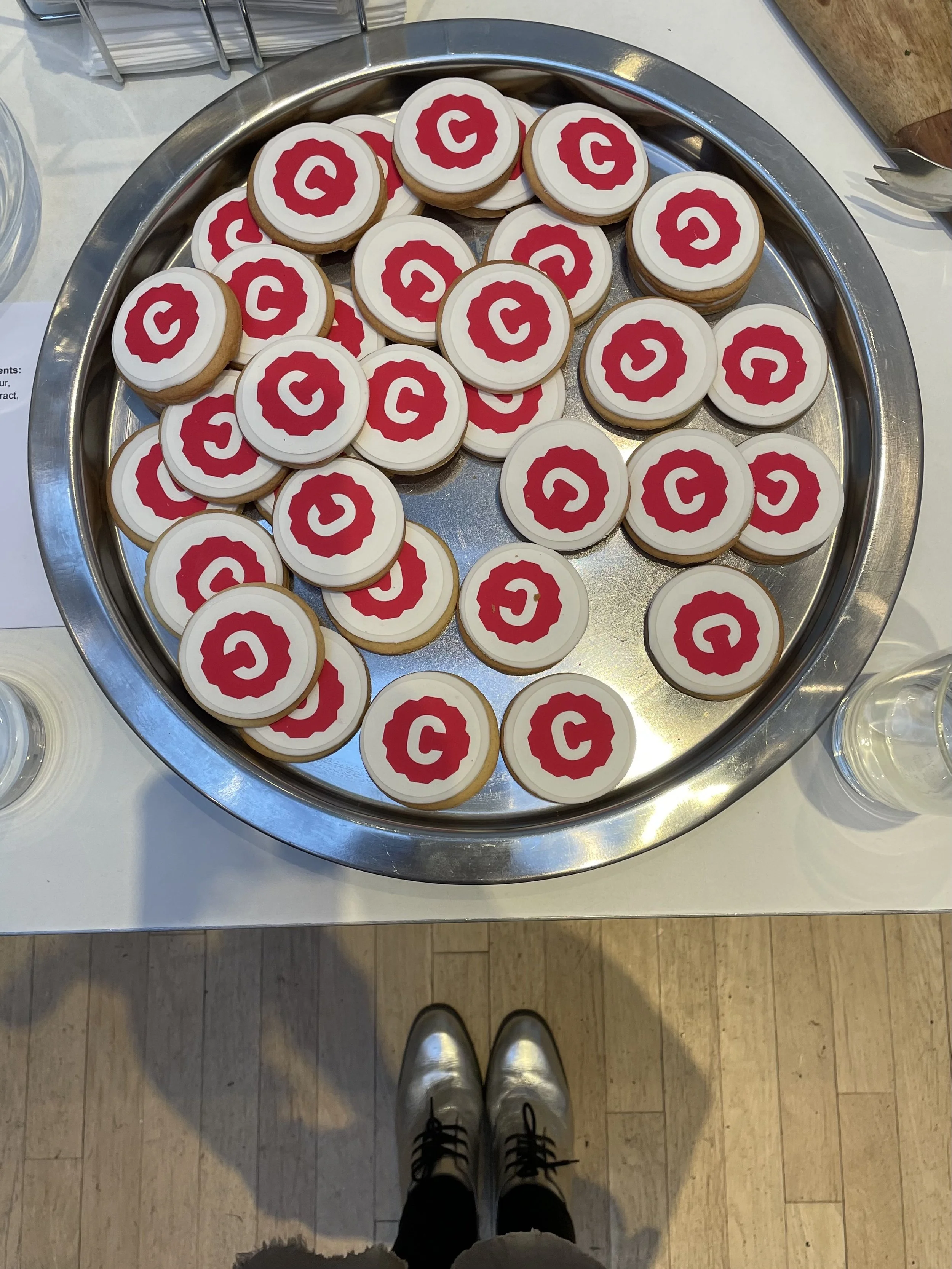 Special Croydonist biscuits at the private view Zoe Parker Illustration.JPEG