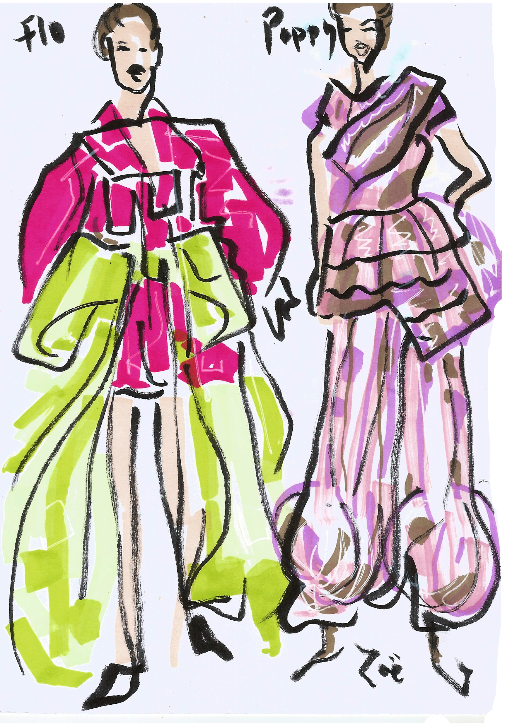 Graduate Fashion Week Liberty Flo and Poppy Zoe Parker Illustration.jpg