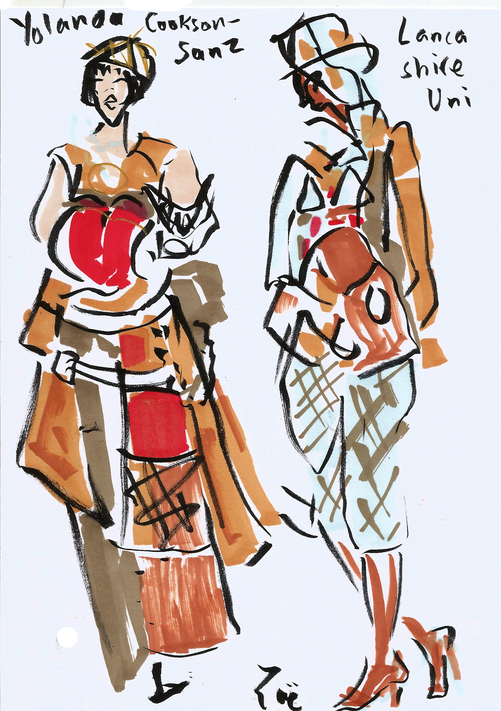 Graduate Fashion Week  Catwalk illustration Yolanda Cookson Sanz Zoe Parker Live Illustration.jpg