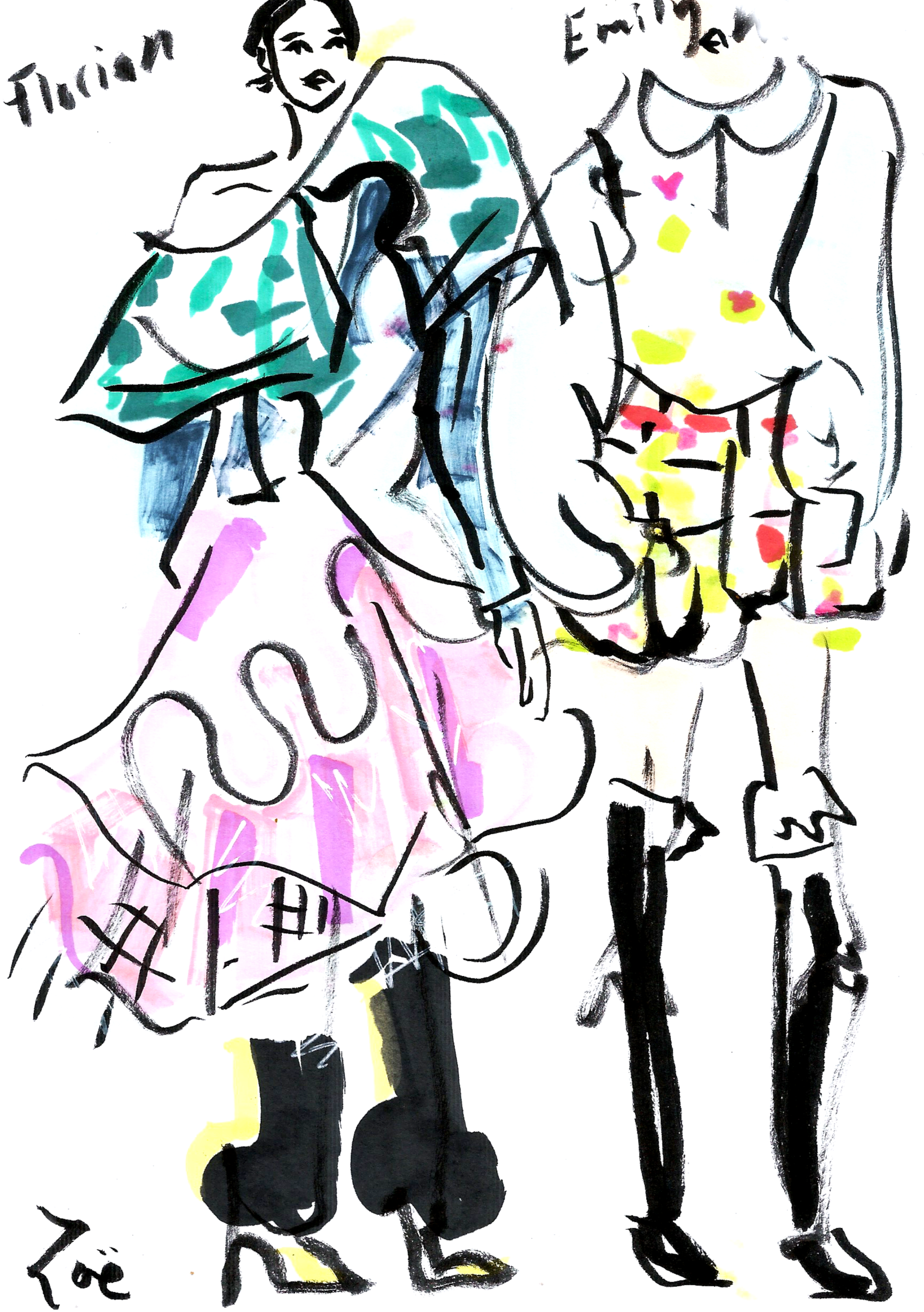 Two Models on the catwalk at Graduate Fashion Week