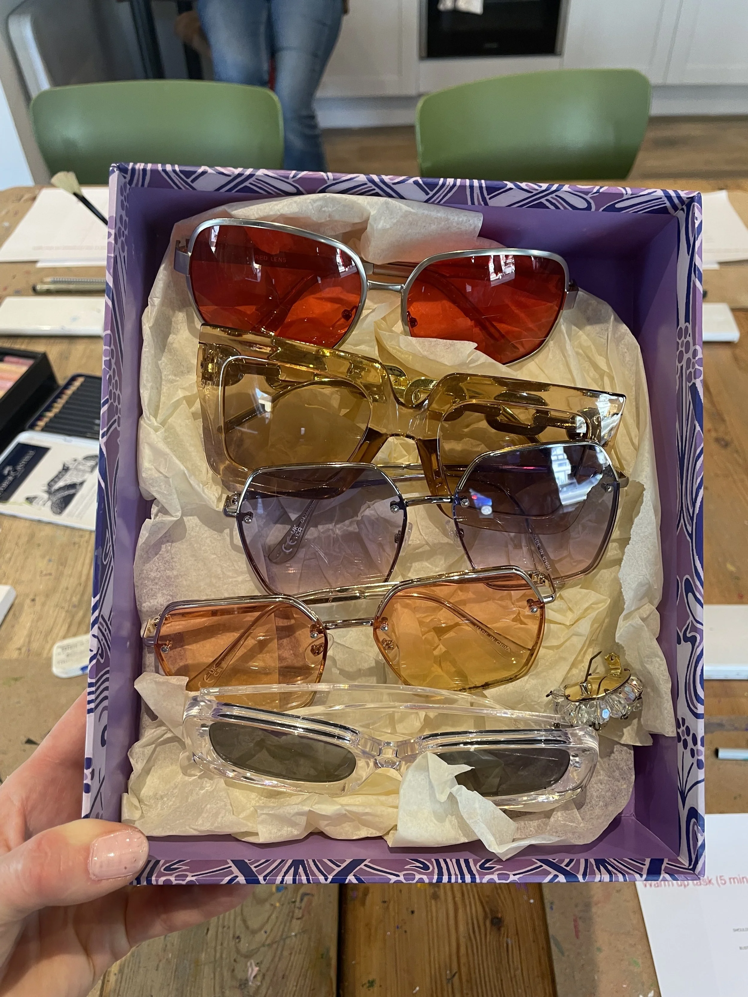 Selection of sunglasses at Dress Up and Draw Hive Zoe Parker Illustration.JPEG
