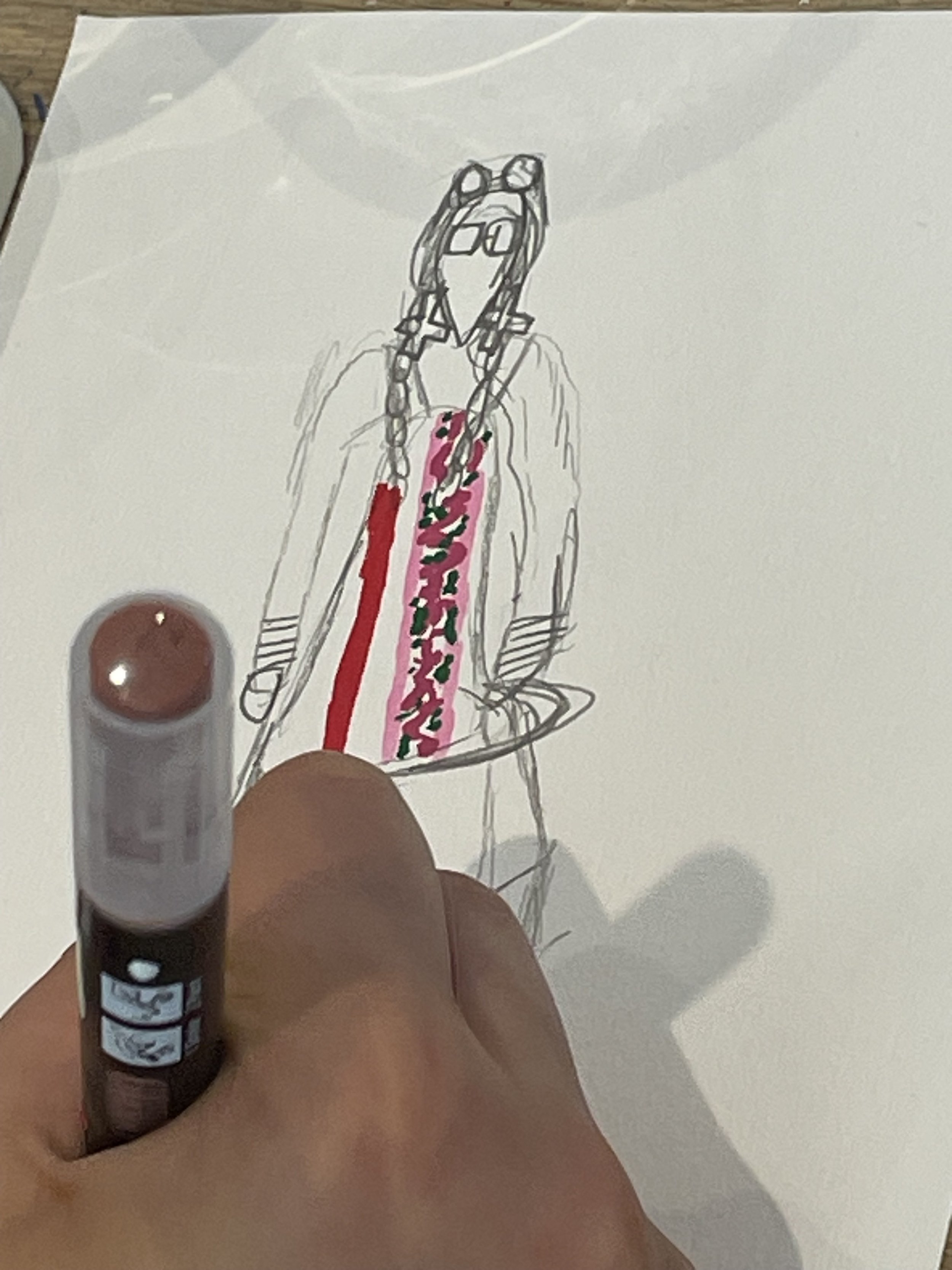Dress Up and Draw Hive adding colour to a drawing.JPEG