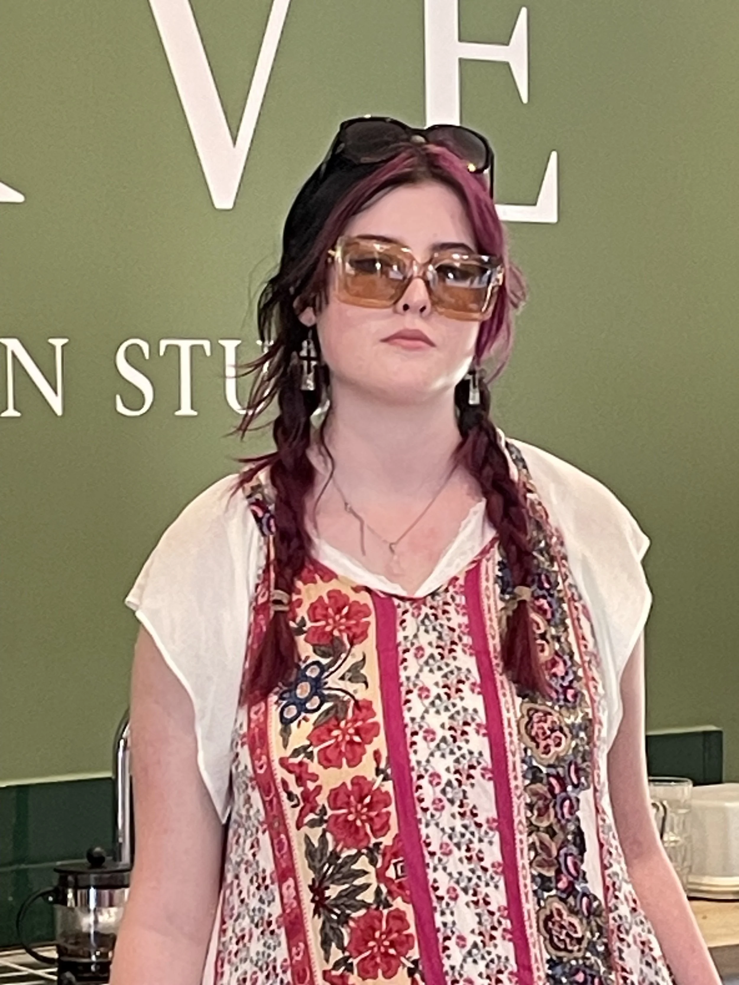 Dress Up and Draw Hive model with purple plaits.JPEG