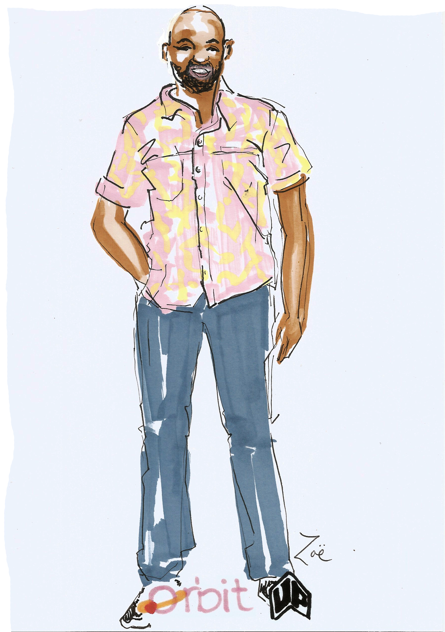 Simon live illustration pro marker Zoe Parker illustration at Up Orbit Celebration.png