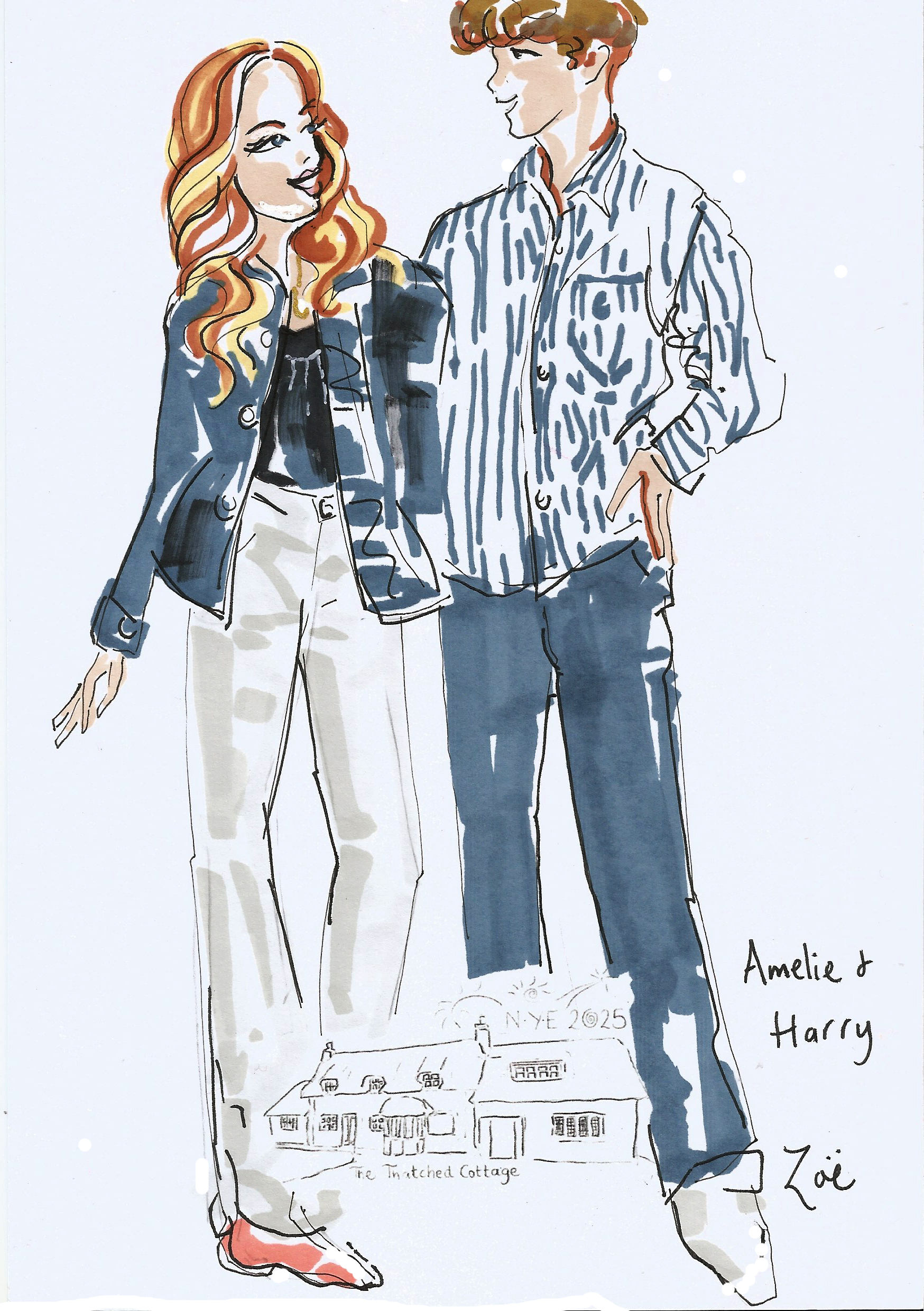 Couple at live event teenage couple live event illustration.png