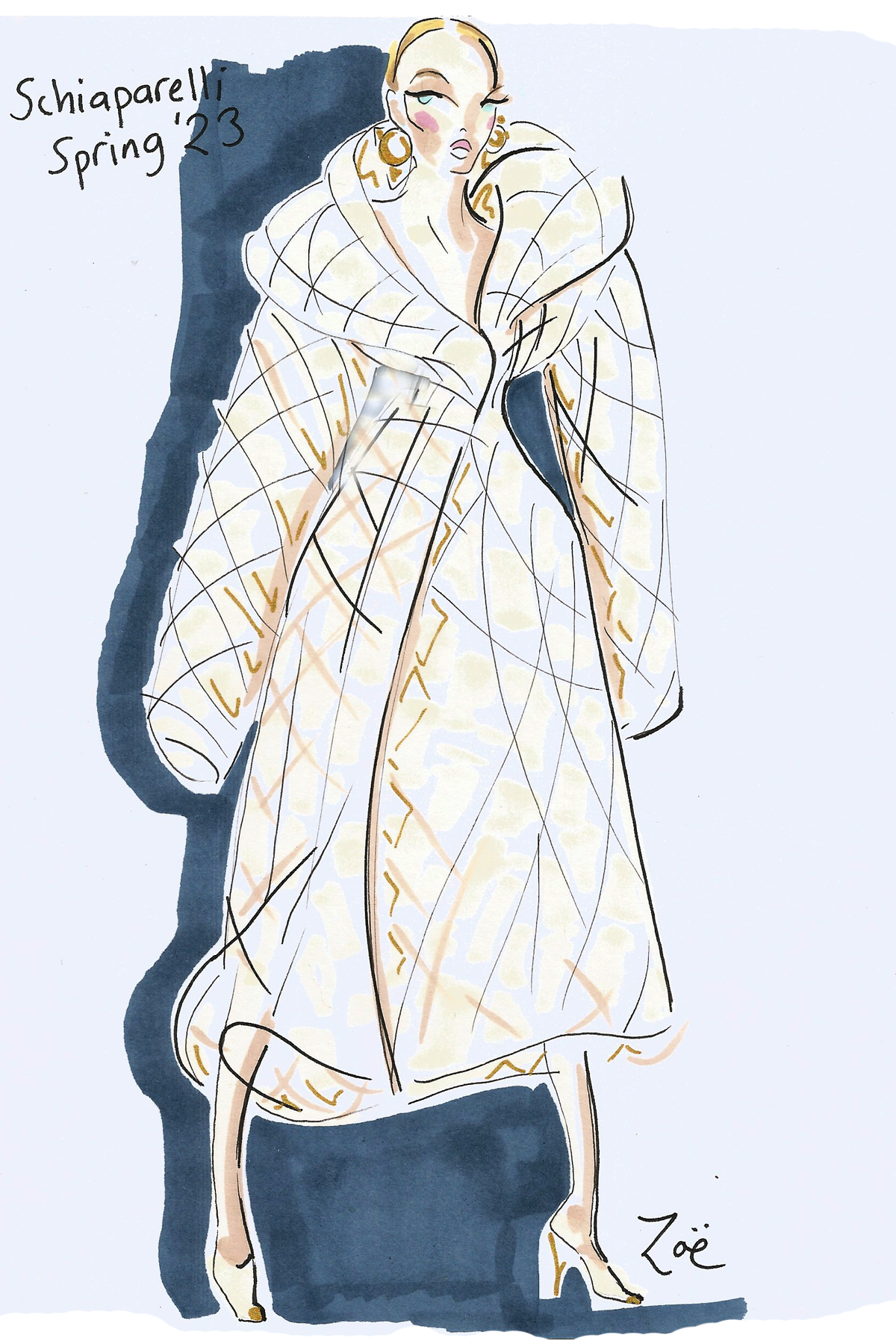 Fashion Illustration Postcard