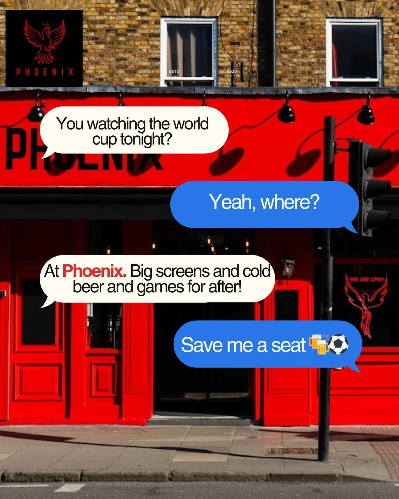 Today&rsquo;s the day! The World Cup kicks off tonight at 8pm! ⚽️

Now, we&rsquo;re not usually a football pub&hellip;but if the game&rsquo;s on and we&rsquo;re open, we&rsquo;ll be showing it! (And maybe if you ask nicely we&rsquo;ll pop the sound o