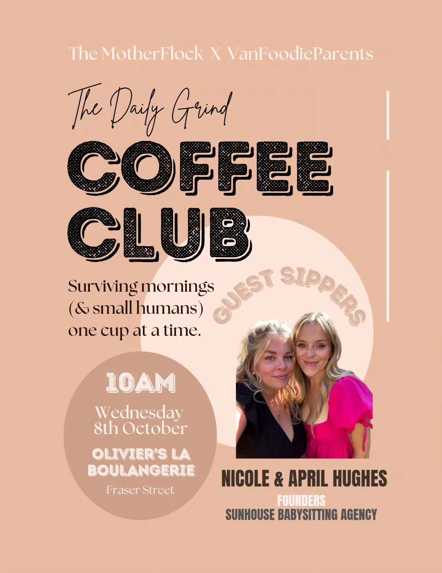 ☕✨ The Daily Grind Coffee Club is back - your new favorite excuse to get out of the house, sip a latte, and chat with other parents who just get it. This cozy, once-a-month meetup happens at the oh-so-charming @olivierscafe @oliviersbreads 🥐❤️

👶 C