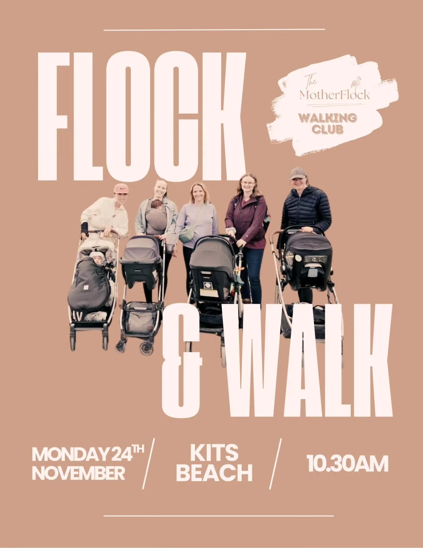 Our next &quot;Flock &amp; Walks&quot; is here! 🥳

Here's the deets:

📅 Monday 24th Nov at 10.30am
📍 Kits Beach - see next image for the meeting point (x marks the spot!).
👋 The lovely Johanna is your host for this one (❤️🙏)

👯&zwj;♂️👯&zwj;♂️
