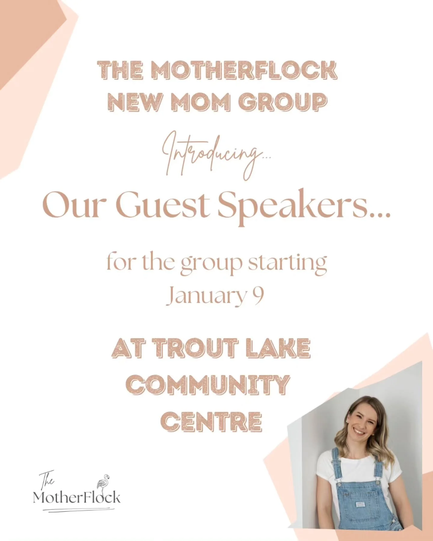 Some of our New Mom Groups kick off this week 🥳 Only one of our groups (@Trout Lake this time) now runs with guest speakers, and as always, we have some incredible specialists who work in the field lined up for you. These superstars are here to supp