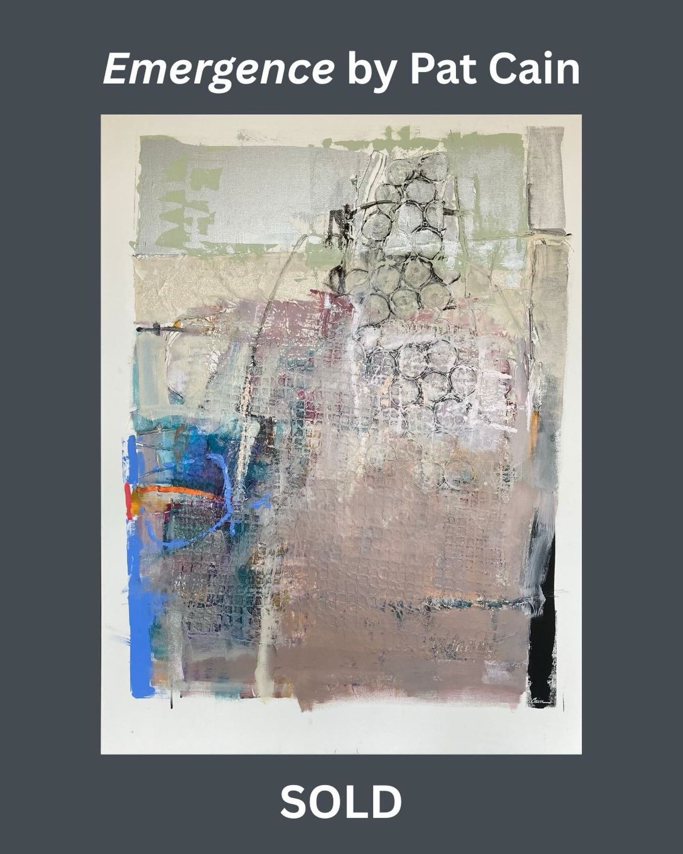 Congratulations to Pat Cain on another sale! They&rsquo;re going to start moving fast, so don&rsquo;t wait. Come in to Fusion Fine Art, located inside Parkville Frame Galley and see her extraordinary abstracts!