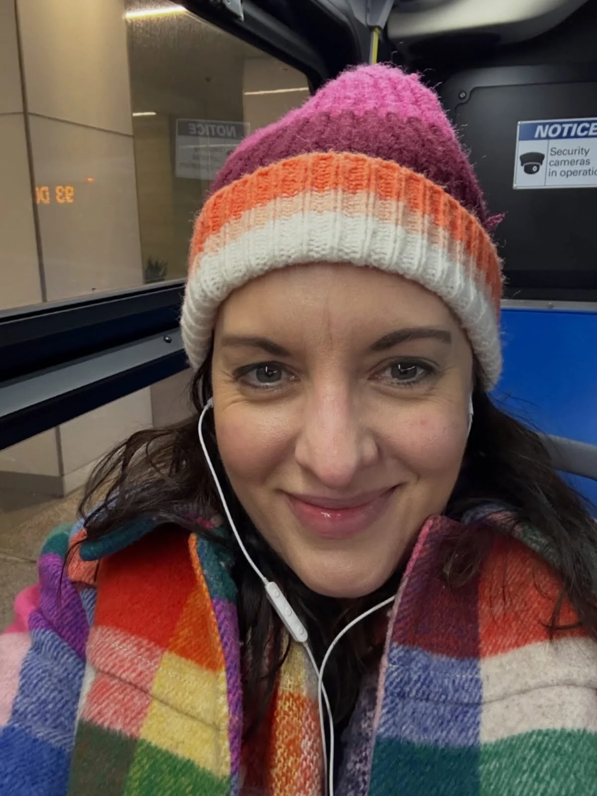 Happy Tuesday! It&rsquo;s still winter here in Boston, apparently, but it&rsquo;s perfect weather for staying inside and doing tax returns.

I had to go to a client yesterday, and this was me on the bus in my colorful coat that brings me insane amoun