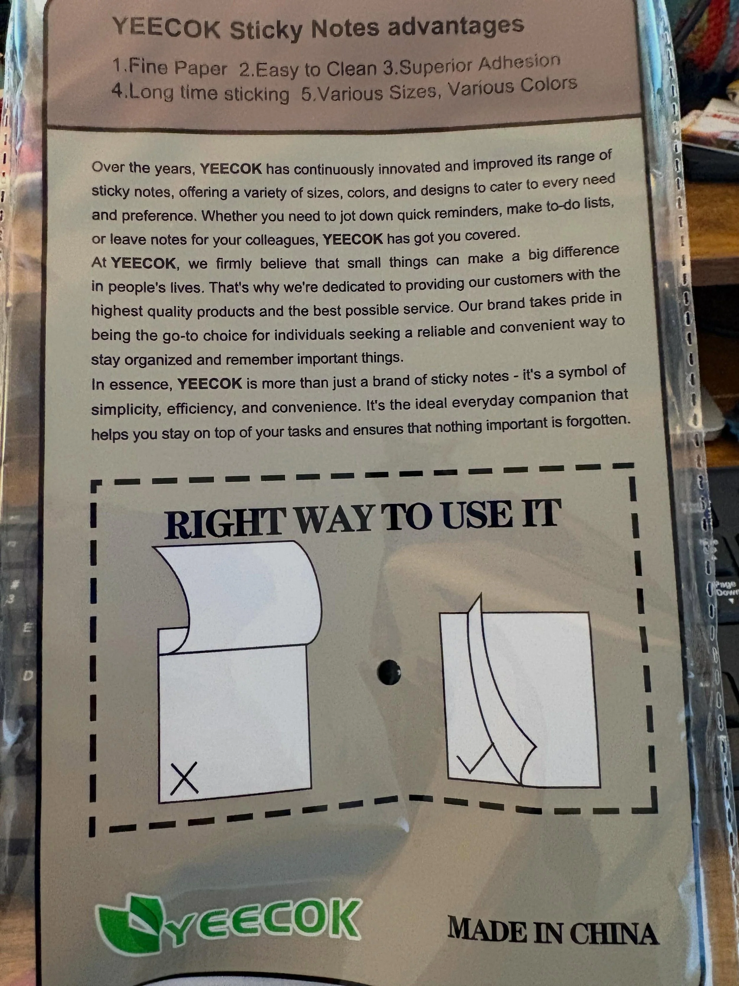 Happy Wednesday! Are you an expert in your field? Do you ever feel like you over explain or have to explain the same things over and over?

The picture in this post is from the back of a package of post-it notes I ordered. I was so taken aback that t