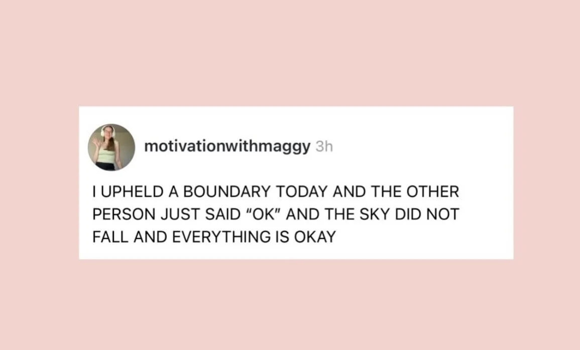 Happy Tuesday! Anyone else out there a recovering people pleaser? 🙋🏻&zwj;♀️

The most important thing I repeat to myself is &ldquo;no is a complete sentence.&rdquo; Followed by - if I don&rsquo;t uphold my own boundaries, no one else will. This cou