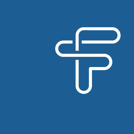 White Fintuition F logo