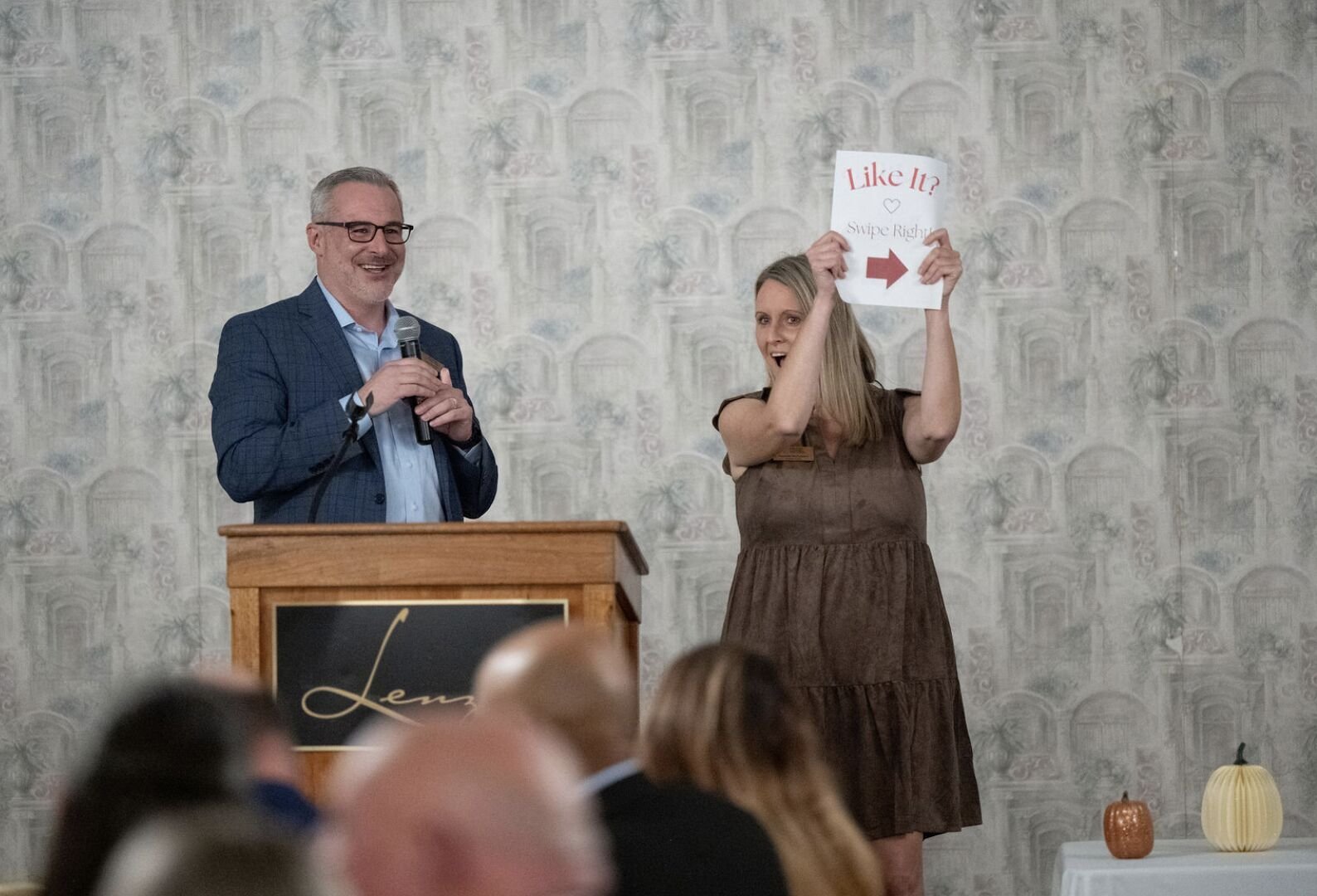 Dan Esdale and Lowell Chamber CEO Danielle McFadden