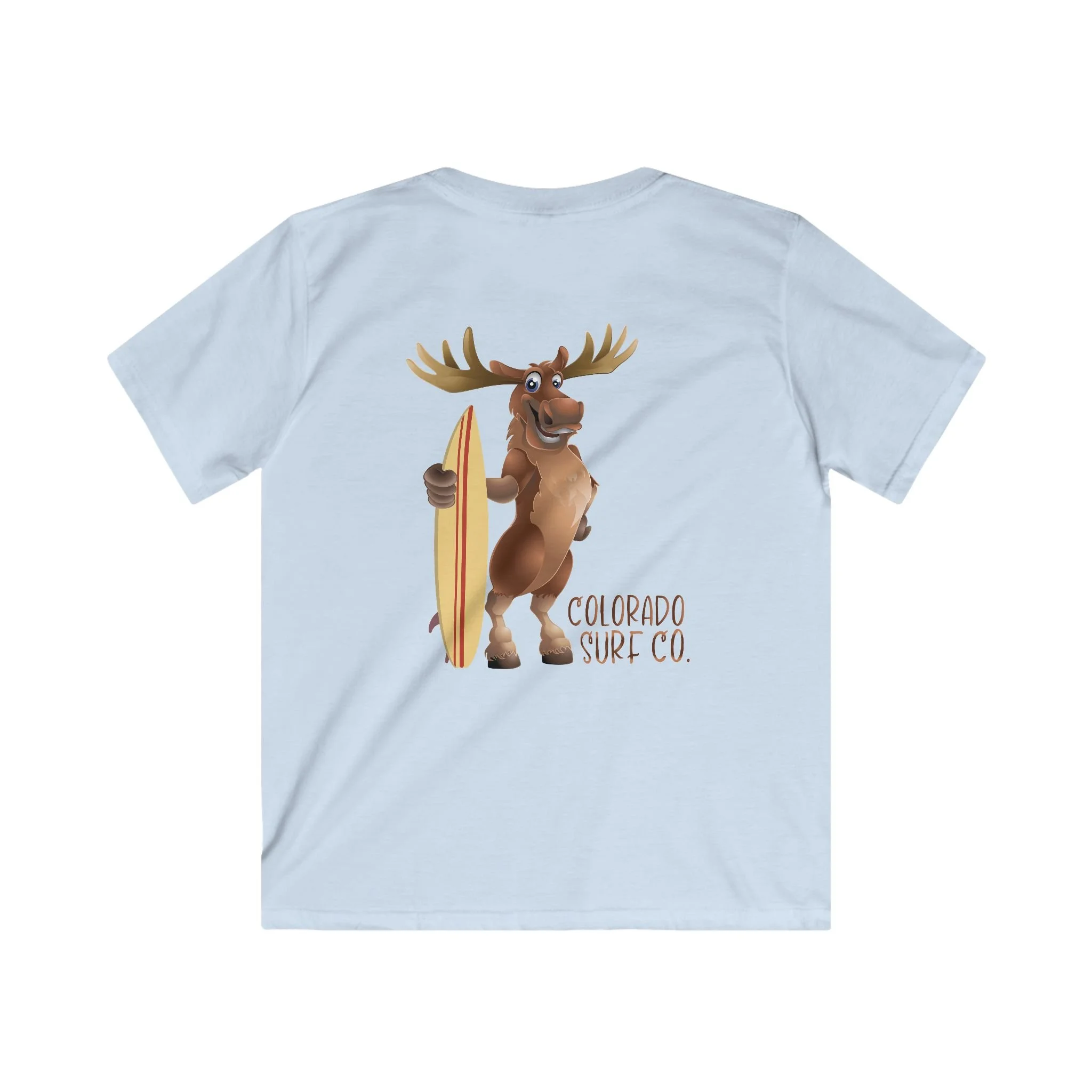 "Moosurfer" Surfing Moose Graphic T-shirt - Kids Unisex - Colorado Surf Company