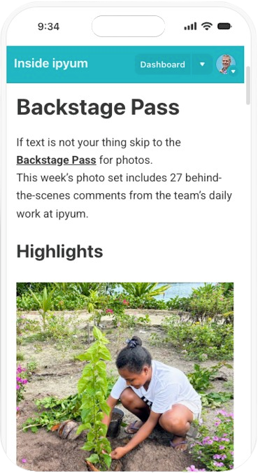 Inside ipyum mobile preview
