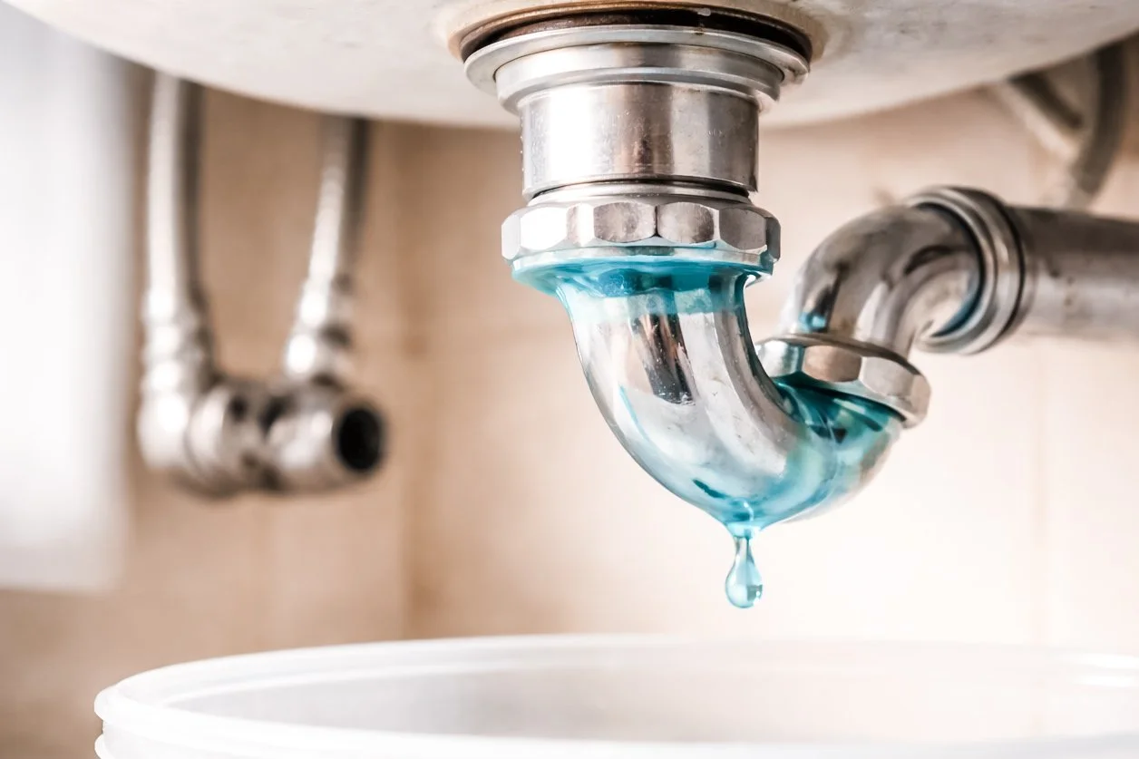 Leaking sink drain pipe