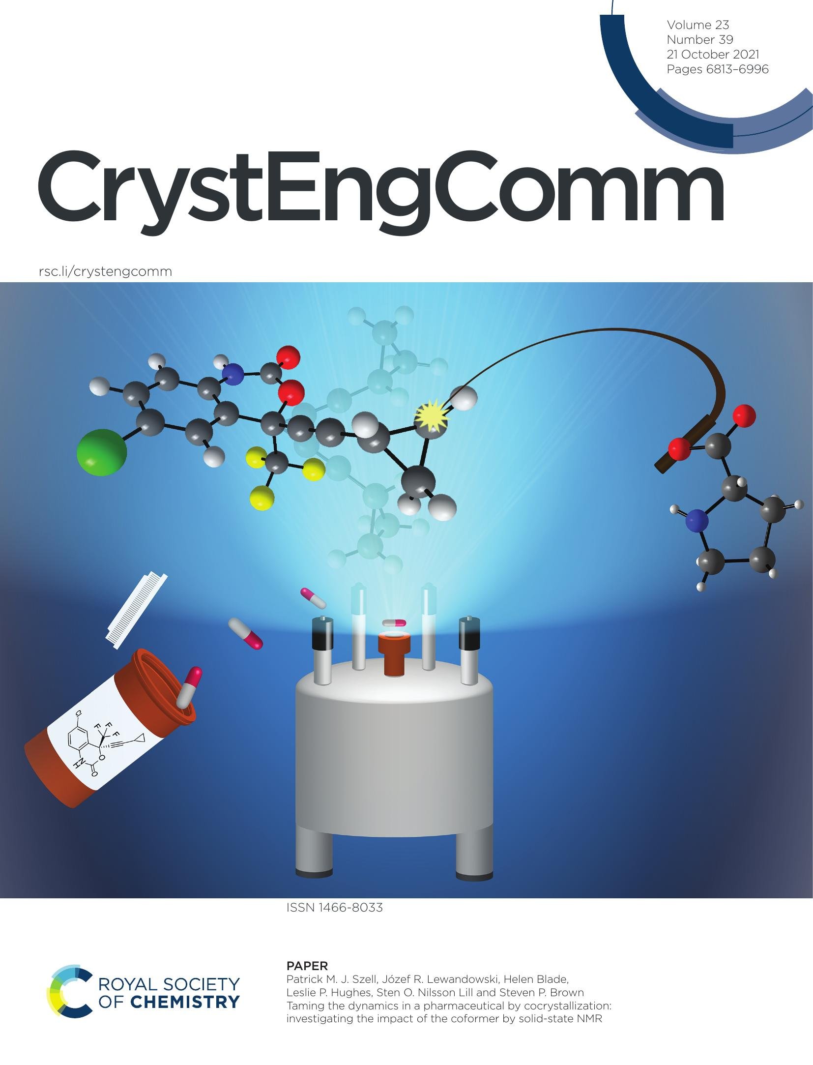 Patrick Szell CrystEngComm cover article