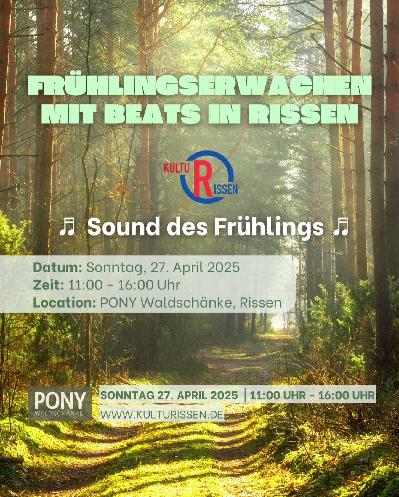 Entspannte elektronische Beats treffen Fr&uuml;hlingssonne! - Fr&uuml;hschoppen 2.0 &bull; Chillige Vibes | Kinderfreundliche Atmosphere

Kommt vorbei am 27. April 2025 | 11:00-16:00 in der PONY WALDSCH&Auml;NKE @pony_hamburg 

♬ Cocktails &amp; Drin
