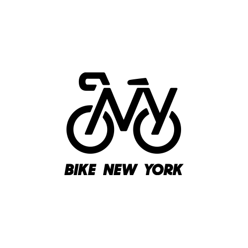 Bike New York logo with a stylized bicycle icon and text below.